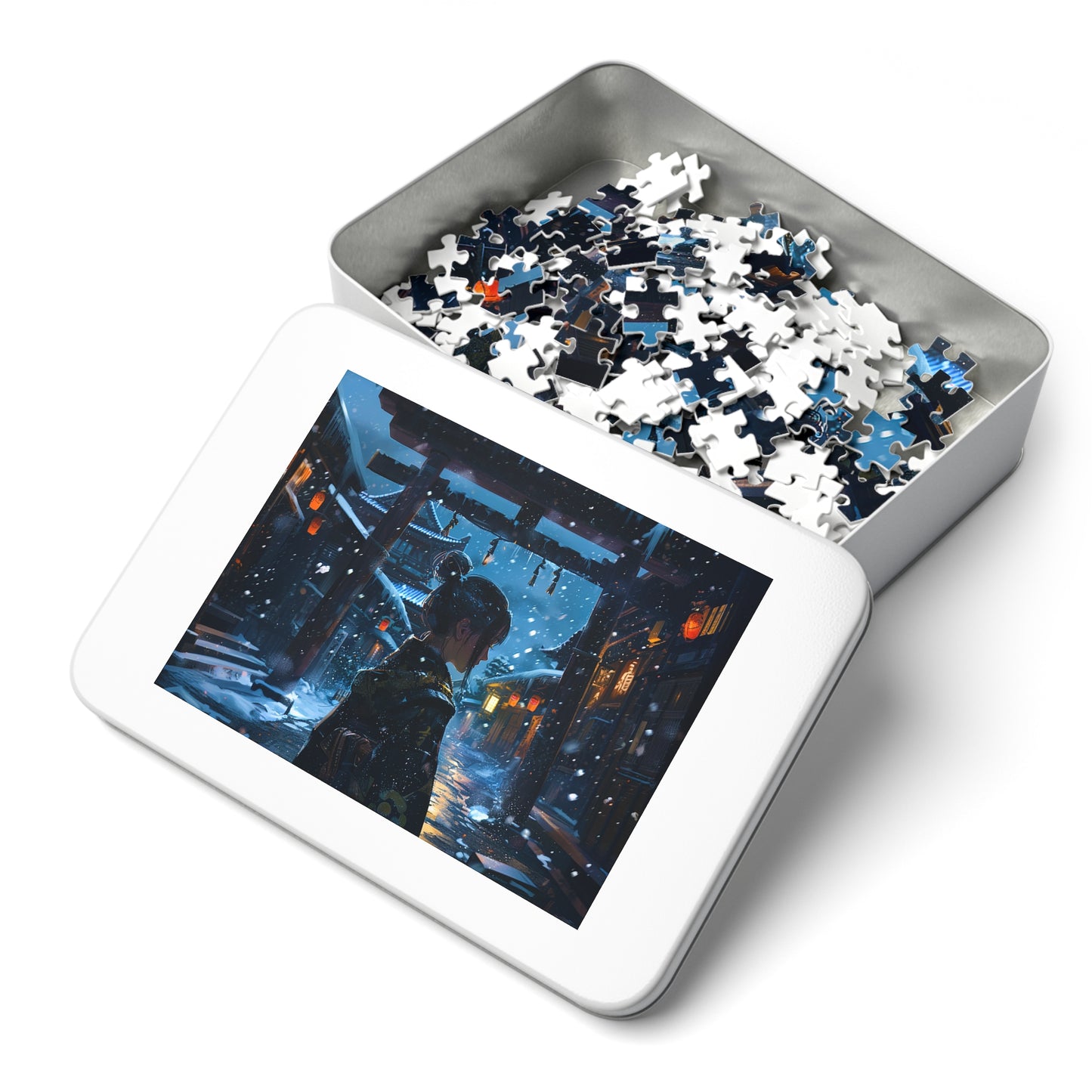 Snowy Japanese Village Jigsaw Puzzle (30, 110, 252, 500,1000-Piece)