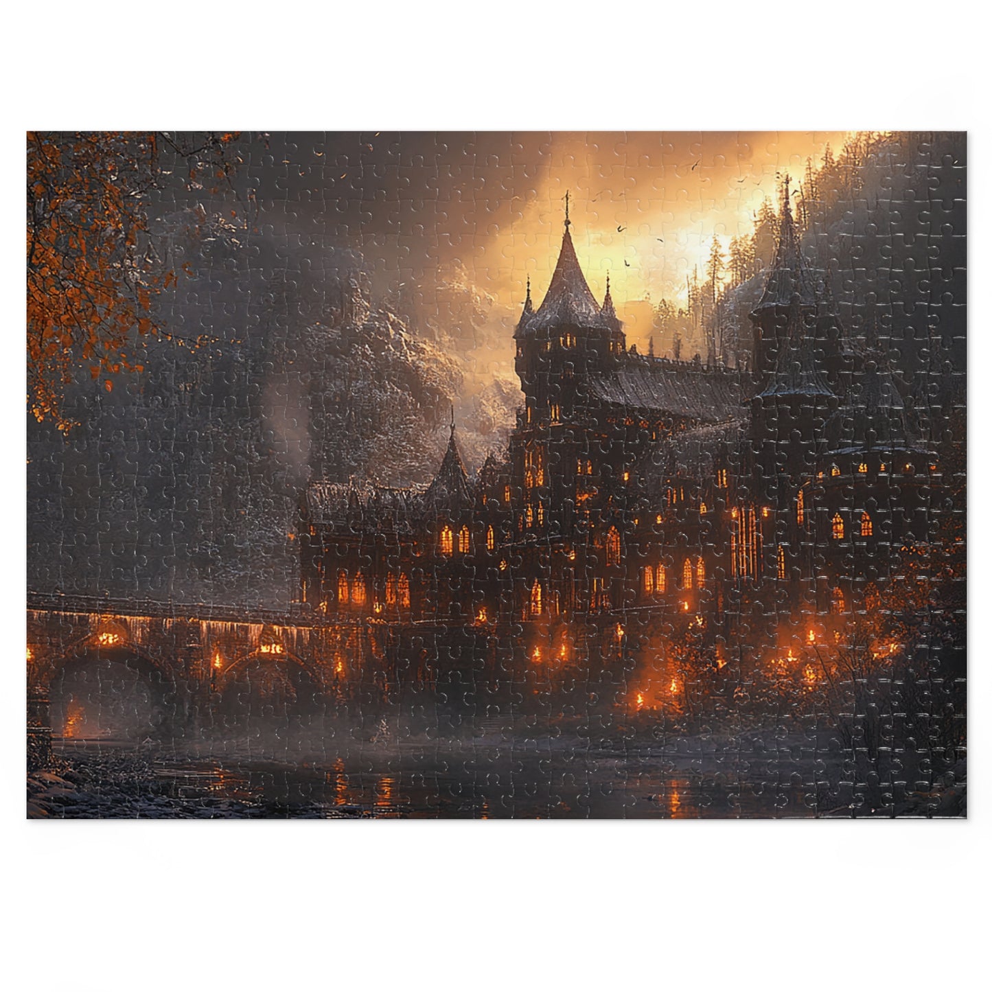 Mountain Winter Palace Hideaway Jigsaw Puzzle (30, 110, 252, 500,1000-Piece)