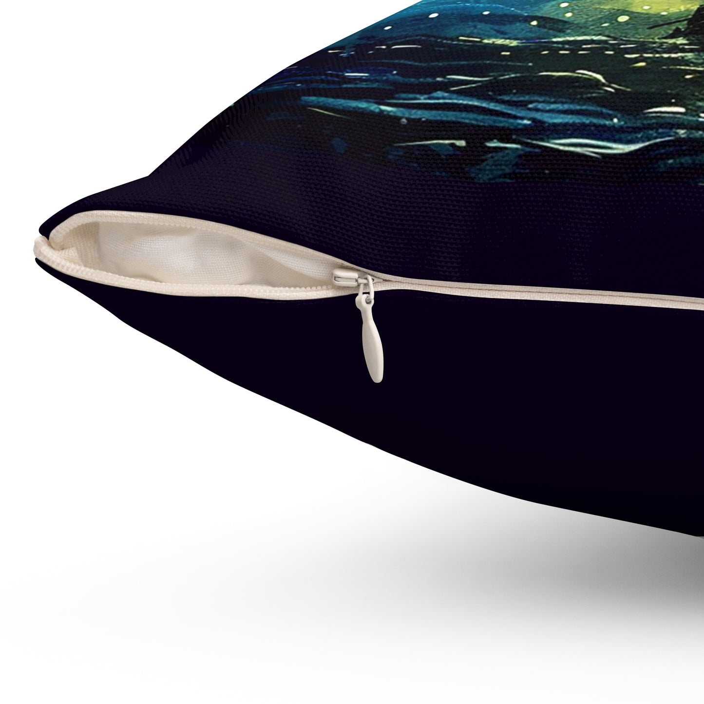 Starry Sky Lost Pirate Ship Square Polyester Square Pillow