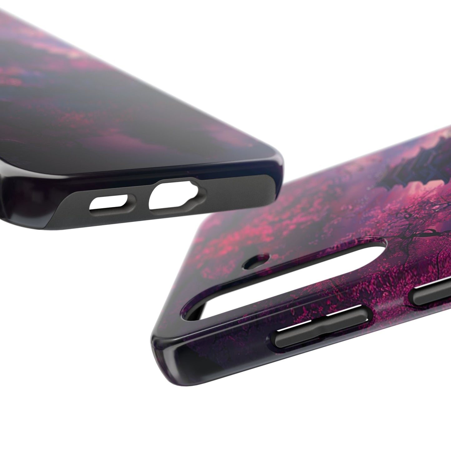 Japanese Cherry Blossum Castle Tough Phone Case iPhone Android