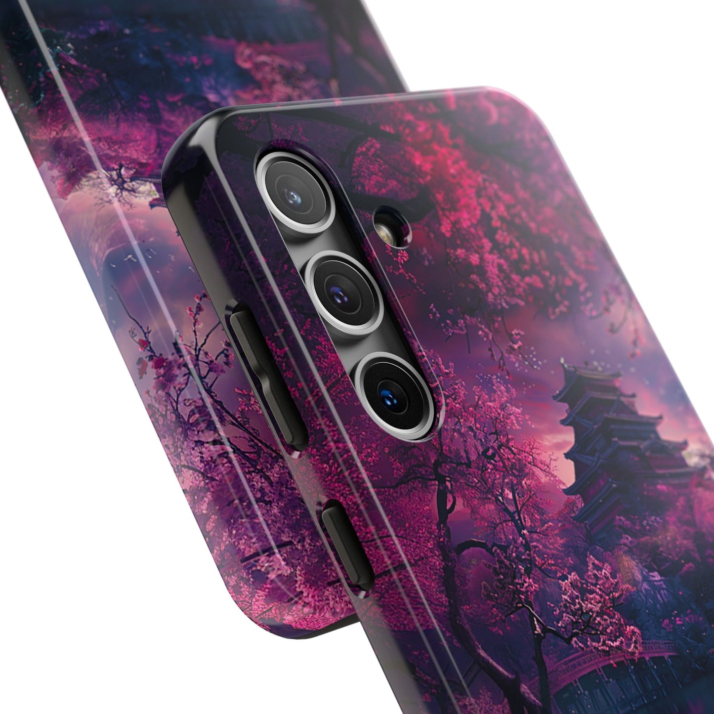 Japanese Cherry Blossum Castle Tough Phone Case iPhone Android