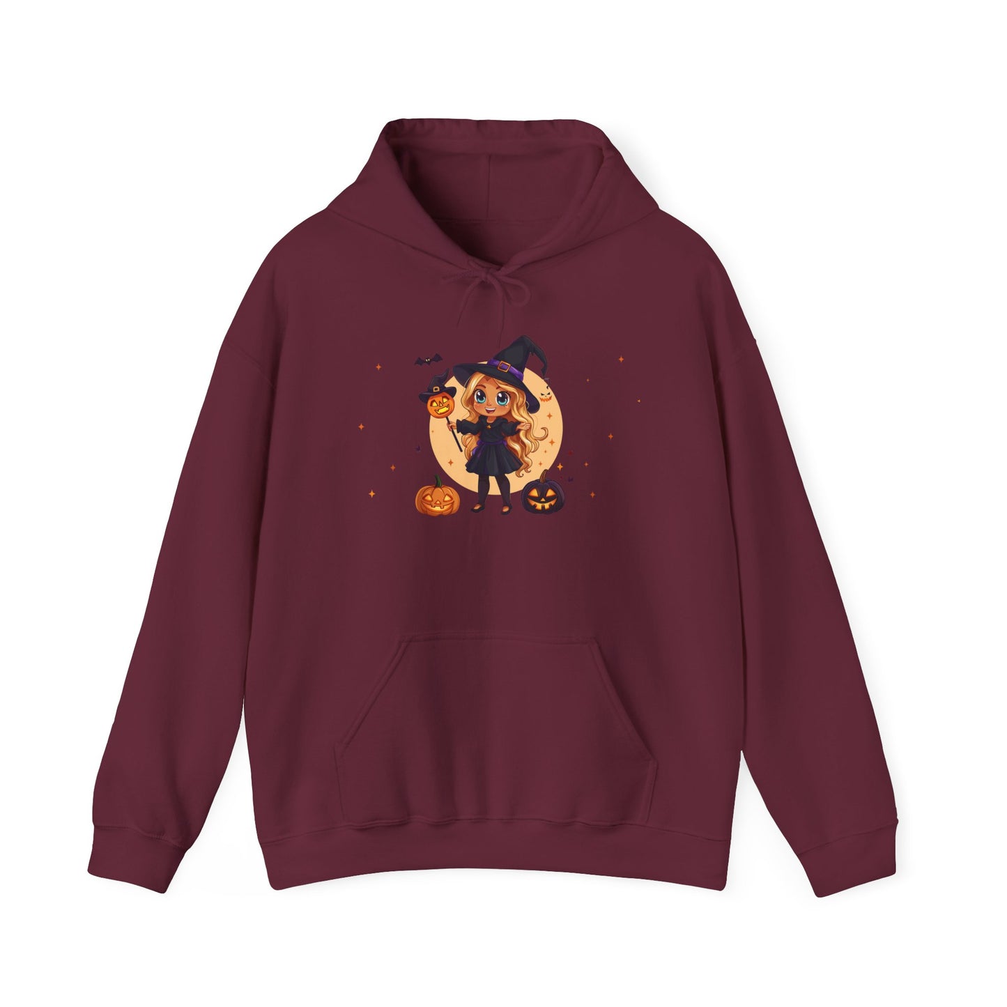 Cute Halloween Magician Girl Unisex Heavy Blend™ Hooded Sweatshirt