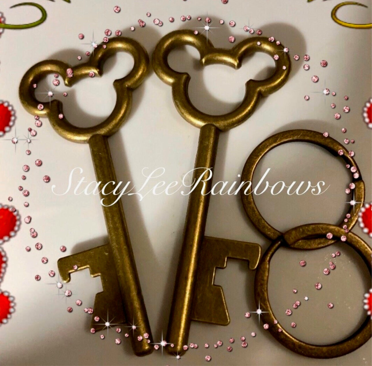 Mickey Mouse Inspired Brass Keychain & Bottle Opener - Vintage Style