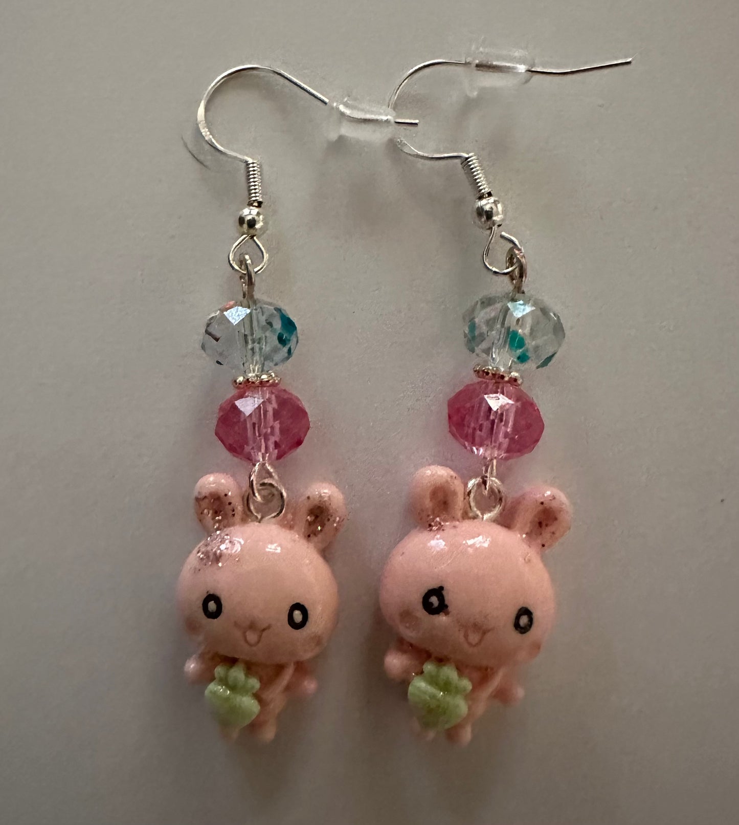 Dangle Clay Resin Cute Bunny Earrings