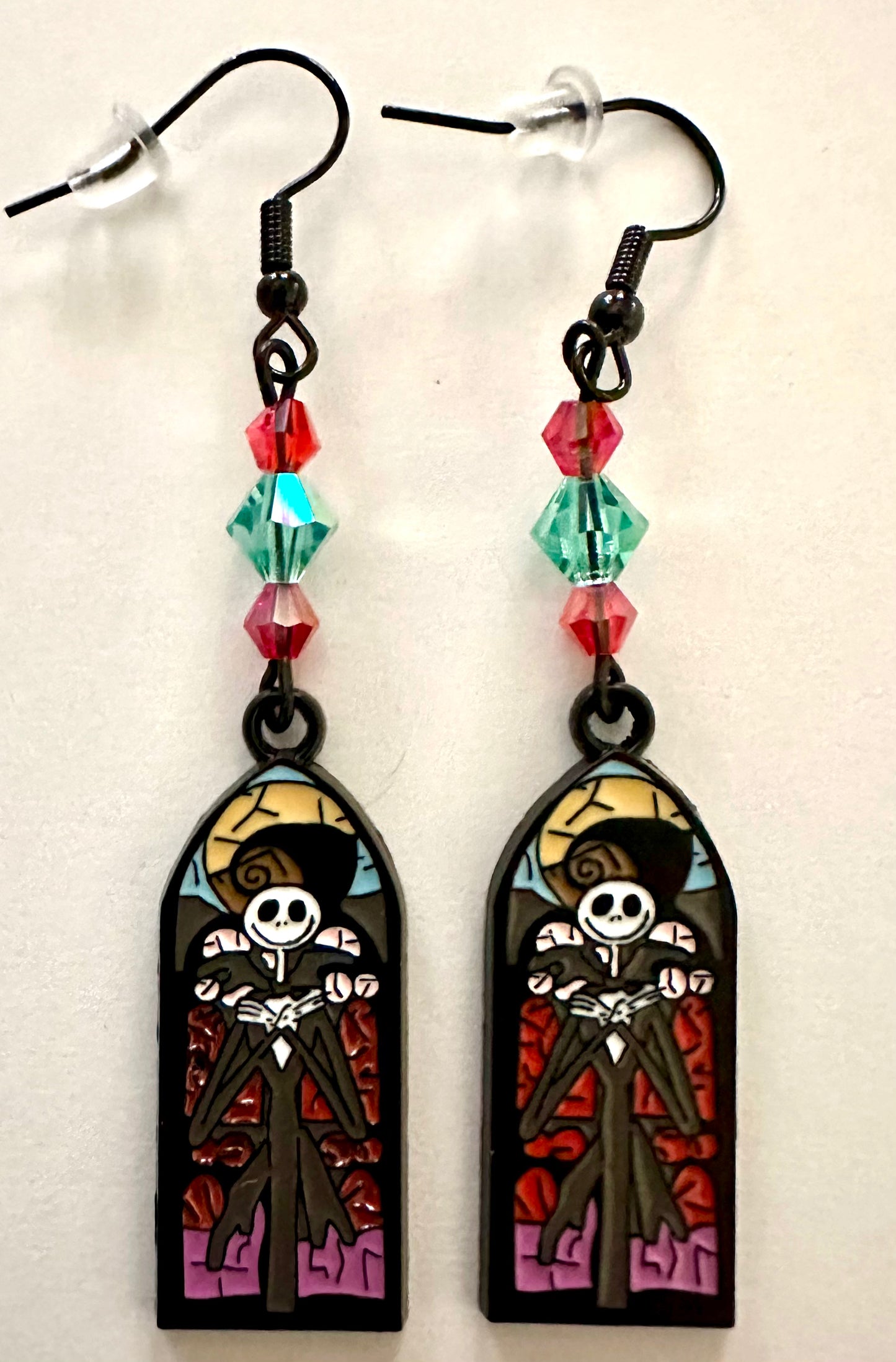 Enamel Jack-Inspired Dangle Earrings