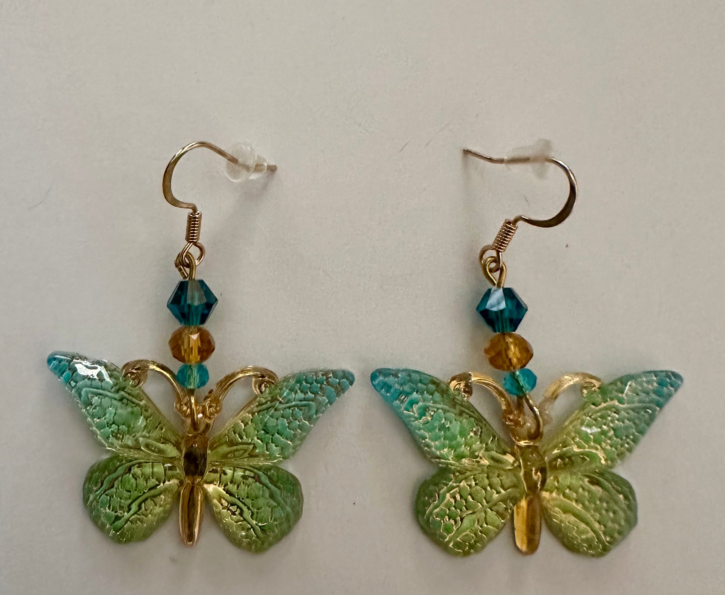 Dangle Resin Butterfly Earrings