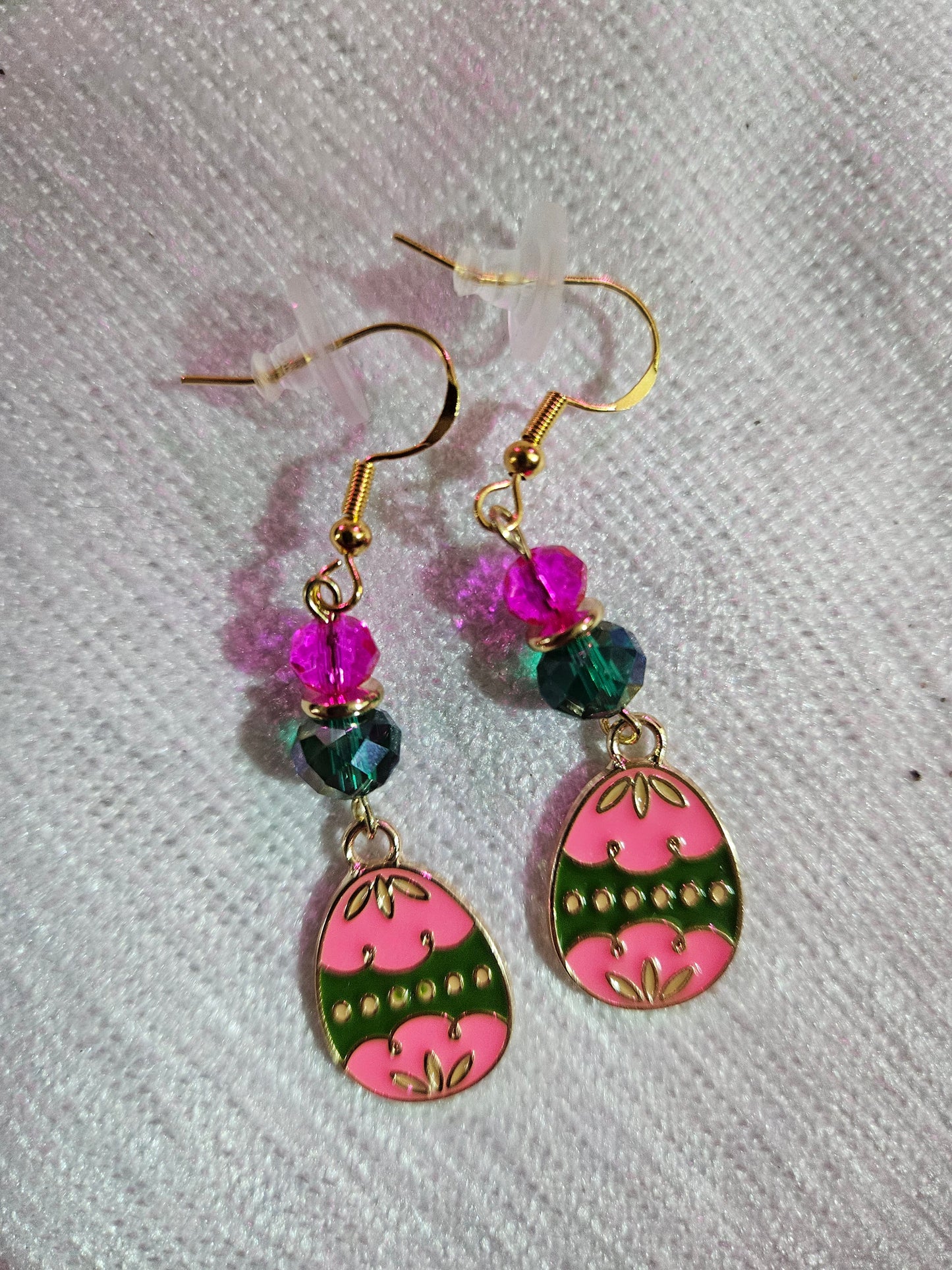 Cute Colorful Easter Egg - Floral Egg Design Enamel Charm Jewelry