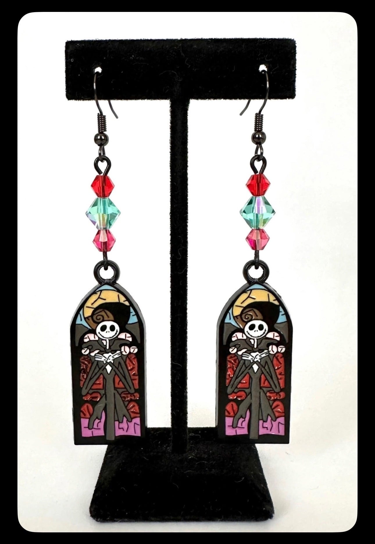 Enamel Jack-Inspired Dangle Earrings