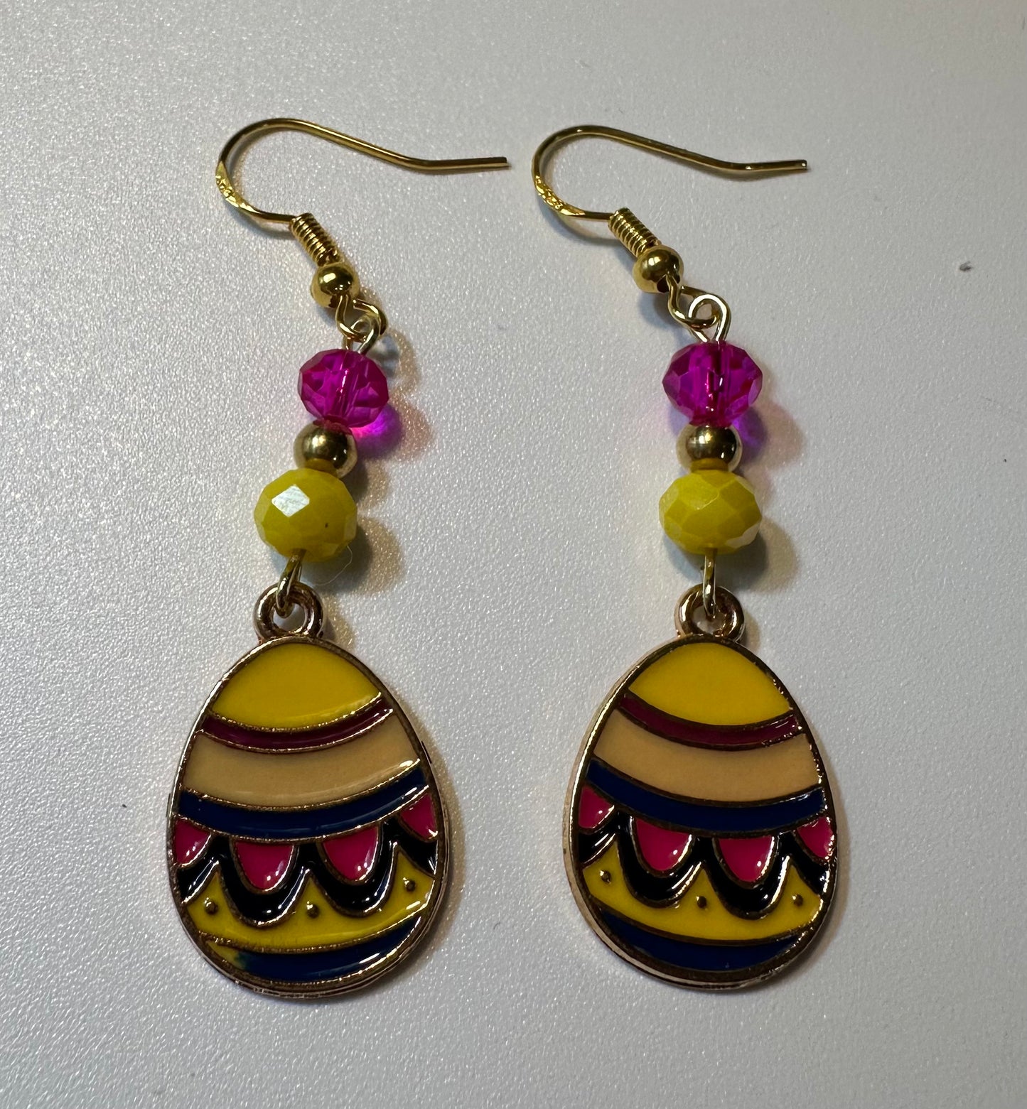 Vibrant Festive Easter Egg Design Enamel Earrings - Dangle Jewelry