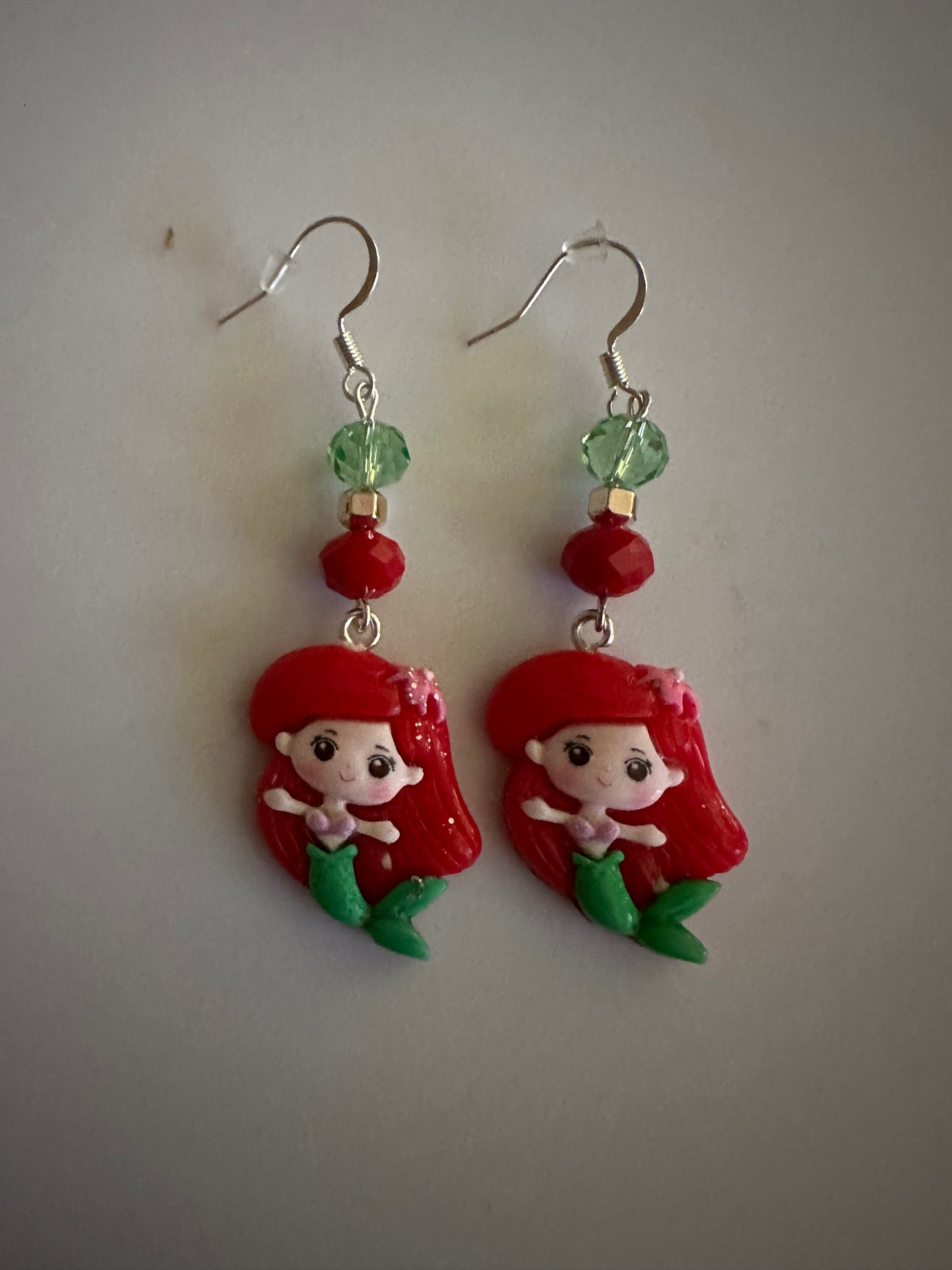 Adorable Mermaid Clay & Resin Earrings - Ocean Inspired Dangle Jewelry