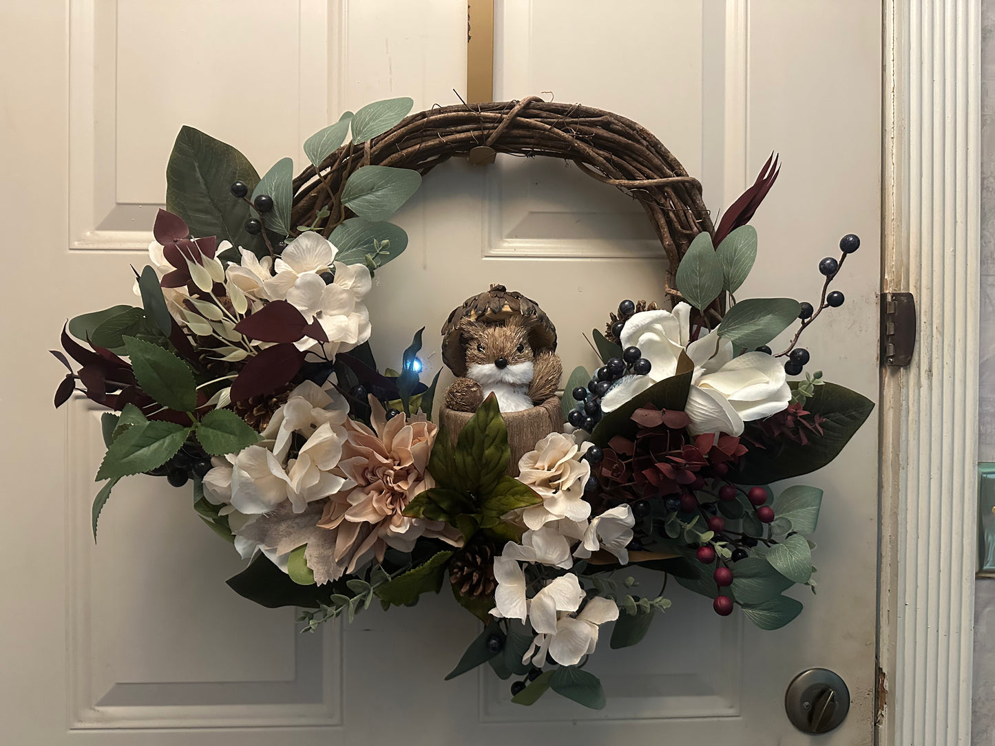 Autumnal Squirrel Wreath - Woodland Seasonal Decoration