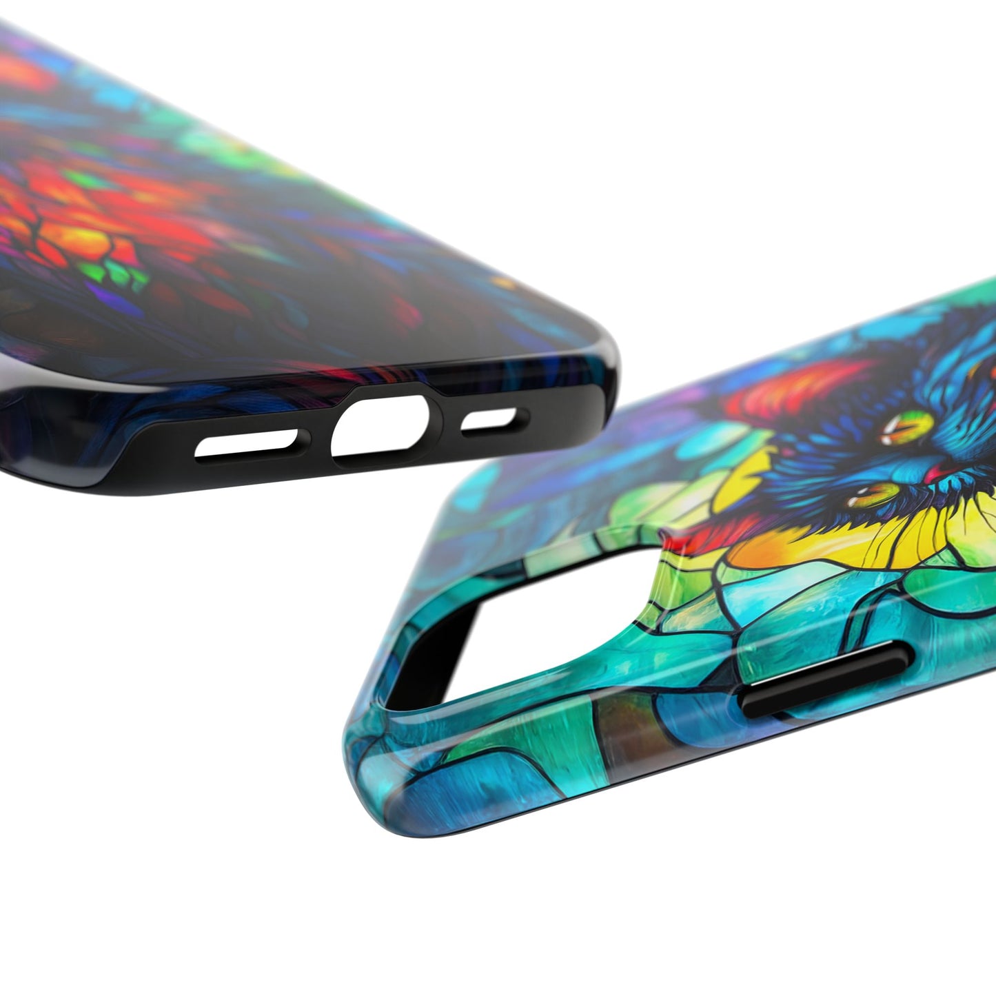Stained Glass Cat Tough Phone Cases