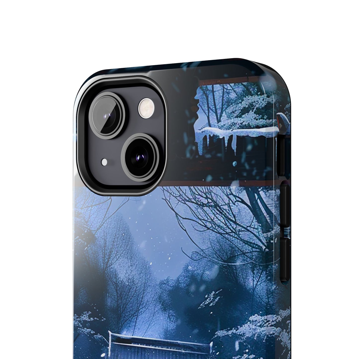 Japanese Snowy Shinto Shrine Girl Tough Phone Cases iPhone Android
