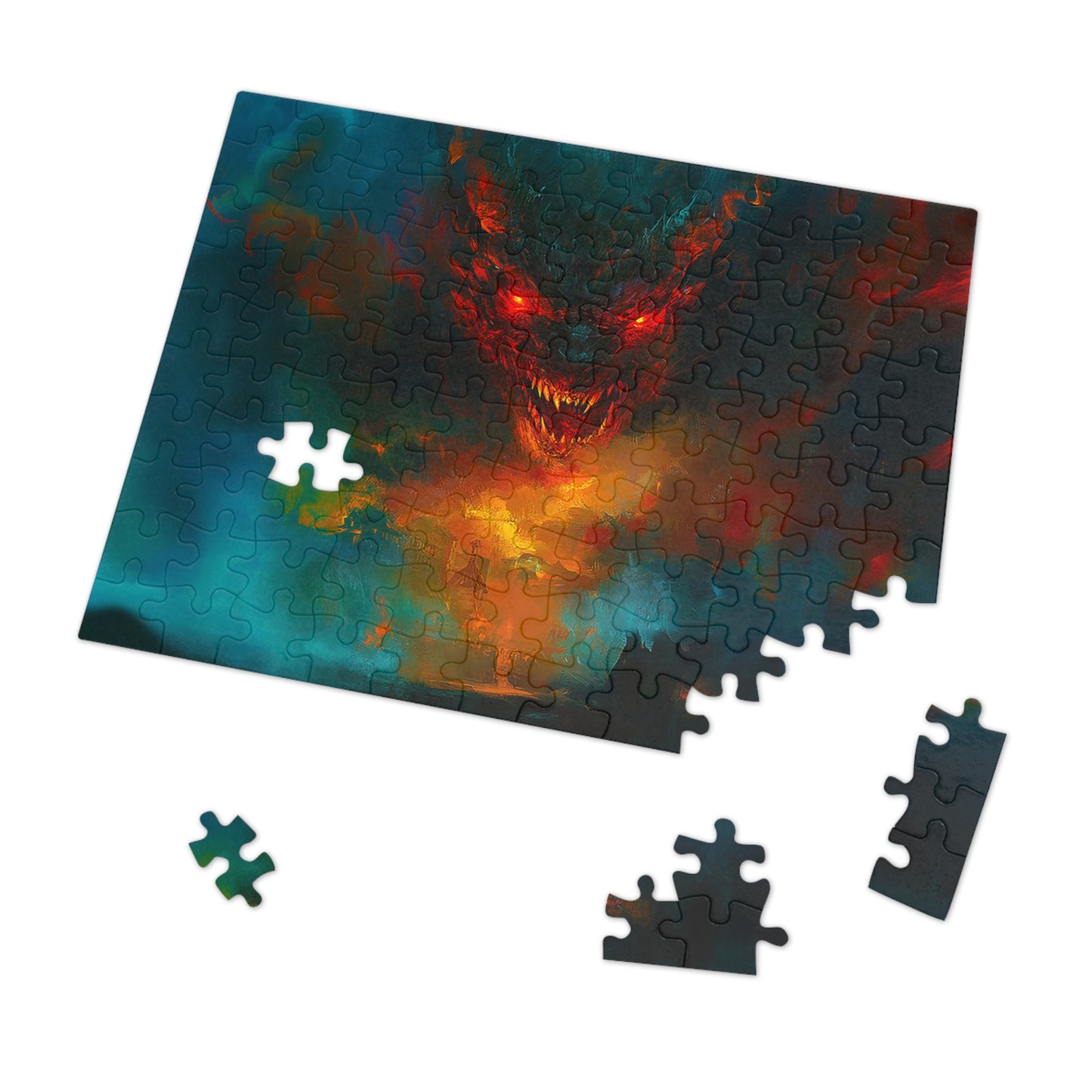 Scary Demon Horror Theme Jigsaw Puzzle (30, 110, 252, 500,1000-Piece)