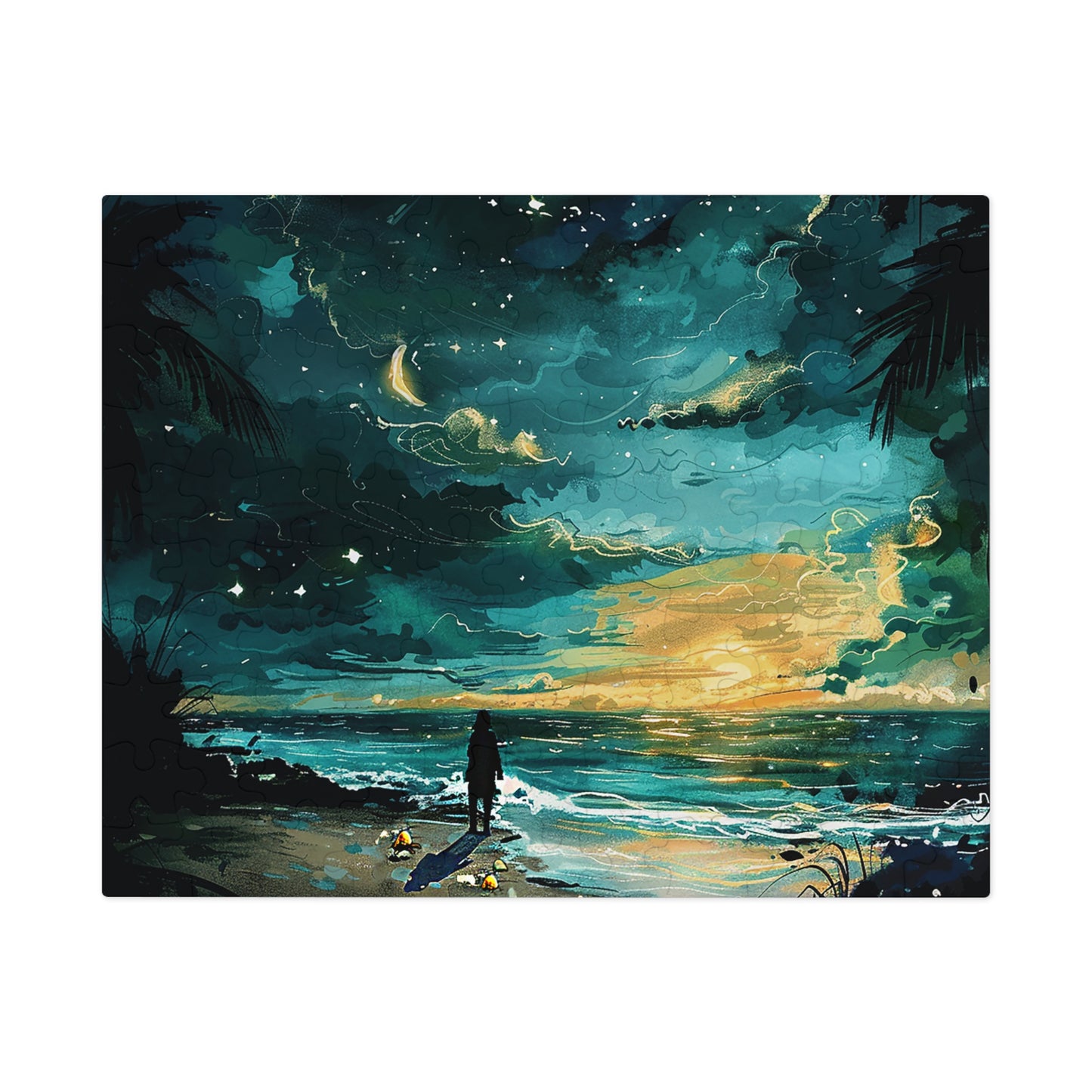 Faraway Warm Tropical Beach Jigsaw Puzzle (30, 110, 252, 500,1000-Piece)