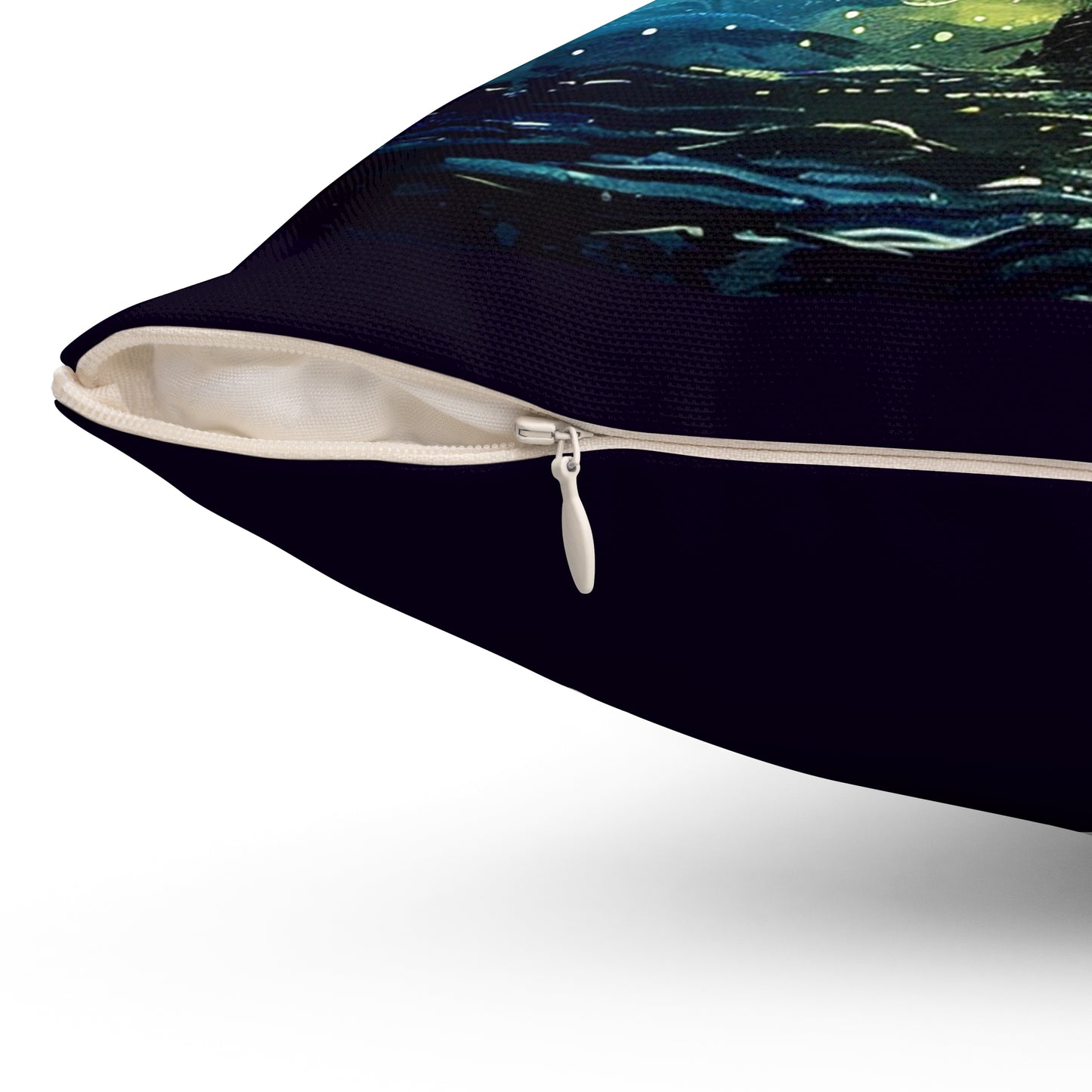 Starry Sky Lost Pirate Ship Square Polyester Square Pillow