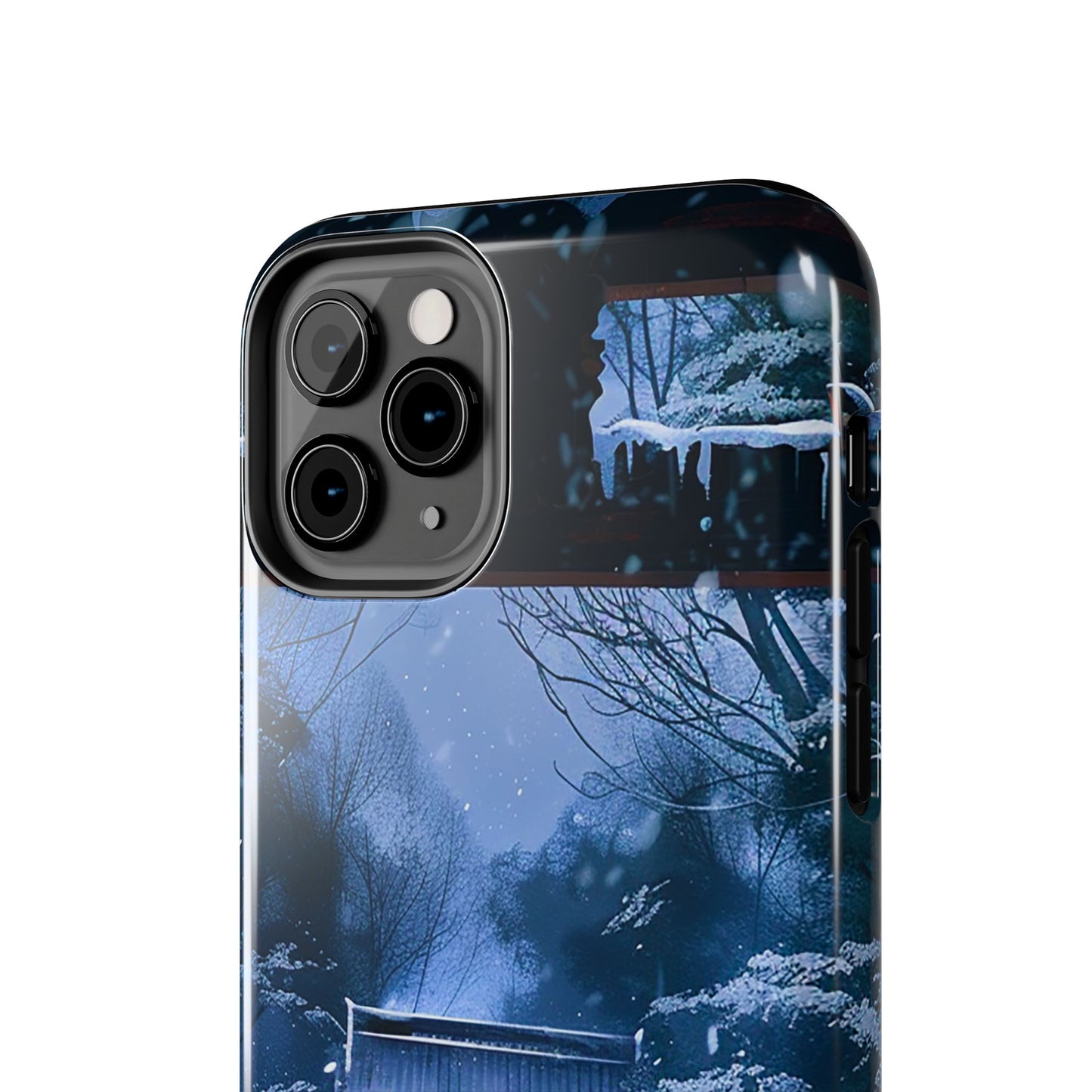 Japanese Snowy Shinto Shrine Girl Tough Phone Cases iPhone Android