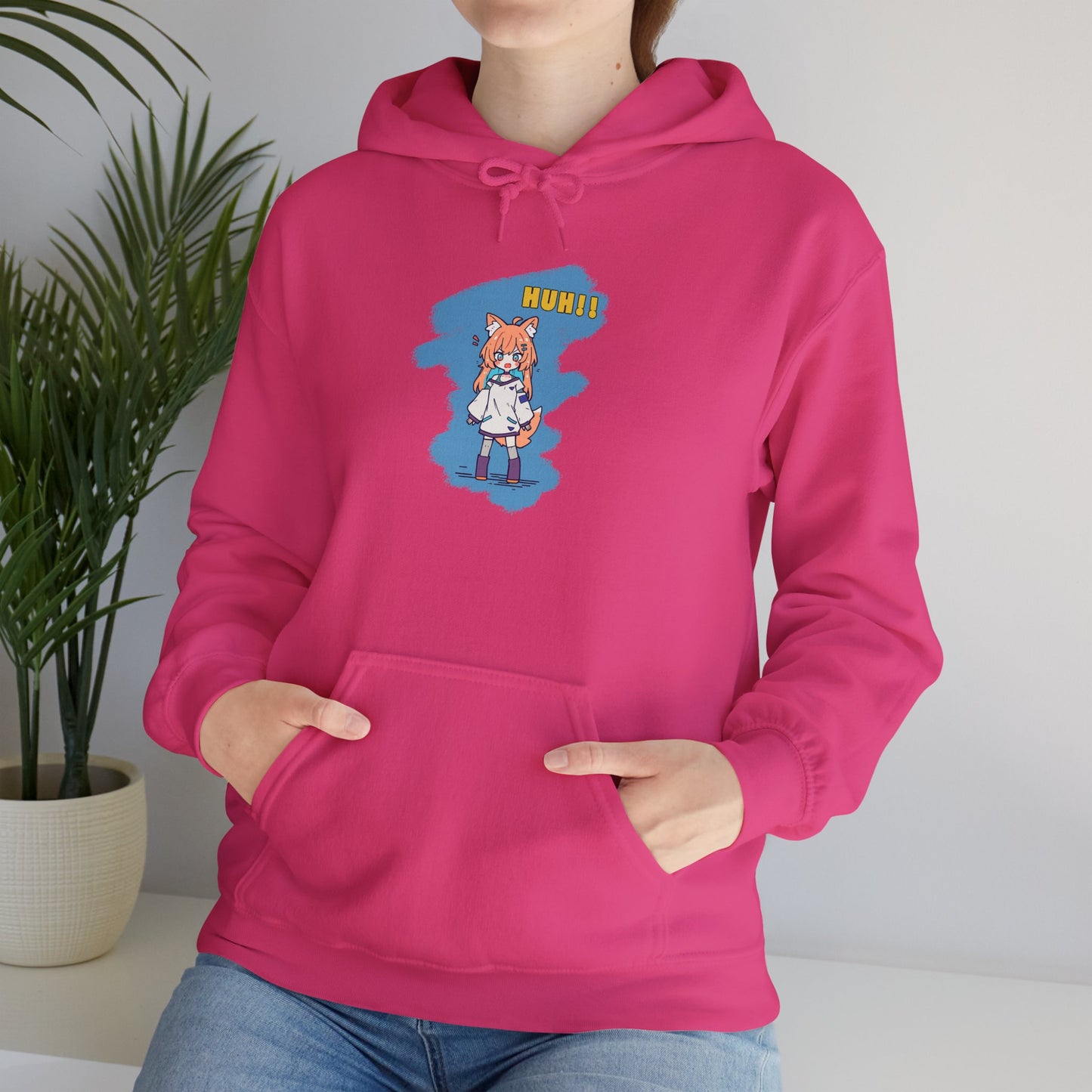 Sweet Fox Girl Huh!! Unisex - Heavy Blend™ Hooded Sweatshirt - Vibrant Anime Style - Cute and Funny Design