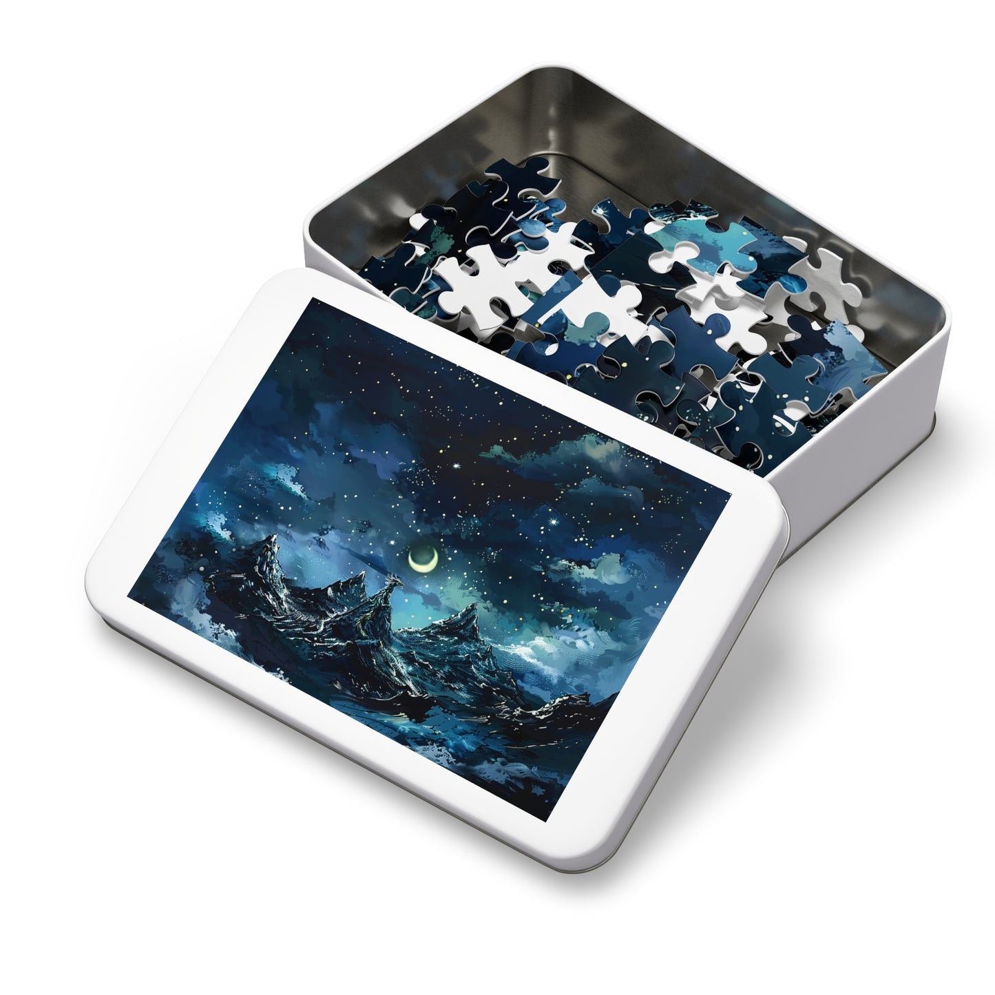 Fantasy Snowy Mountain Dragon Jigsaw Puzzle (30, 110, 252, 500,1000-Piece)