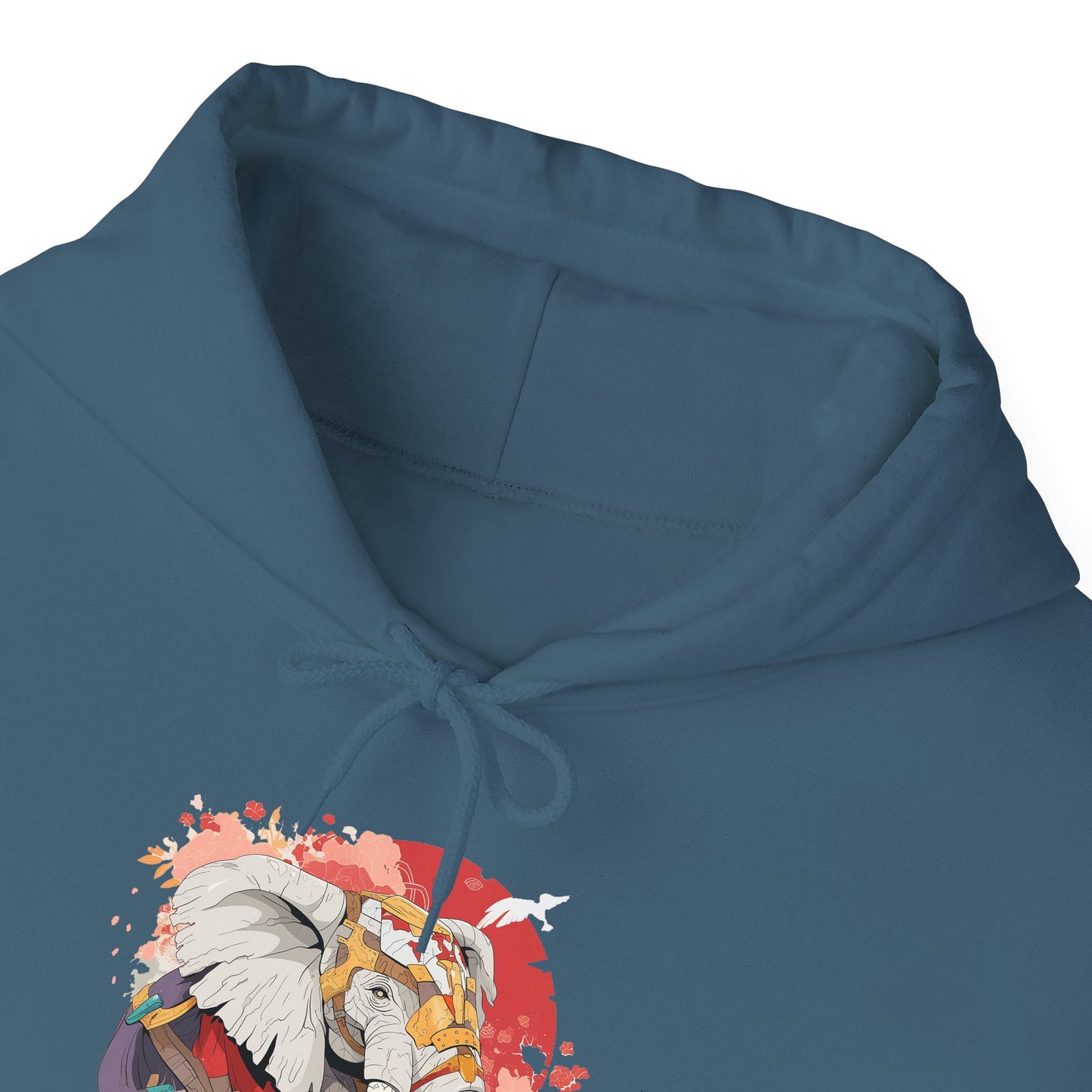 Steampunk Japanese Flowers Elephant Unisex Heavy Blend™ Hooded Sweatshirt