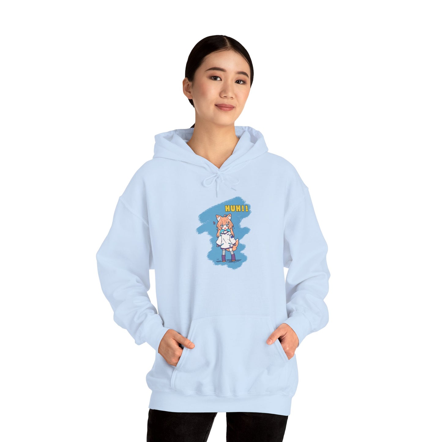 Sweet Fox Girl Huh!! Unisex - Heavy Blend™ Hooded Sweatshirt - Vibrant Anime Style - Cute and Funny Design