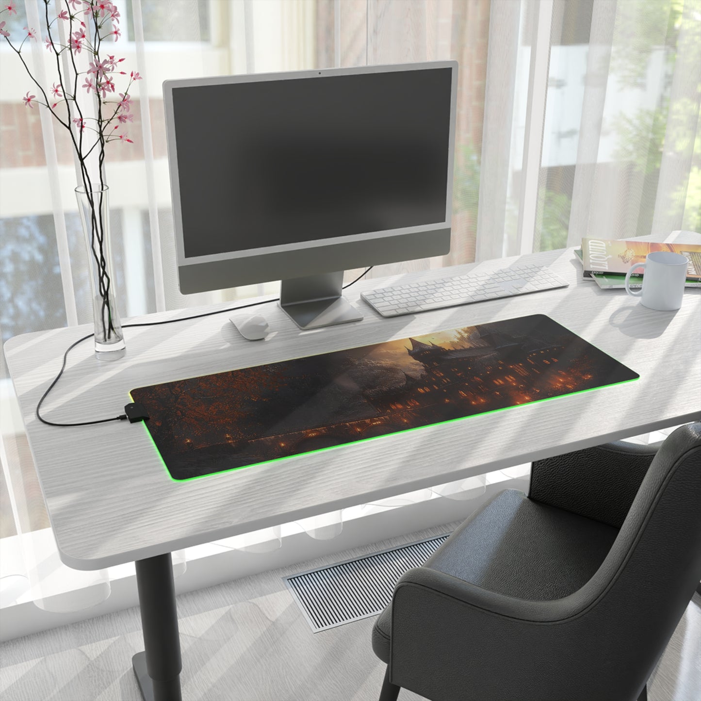 Mountain Winter Palace Hideaway LED Gaming Mouse Pad