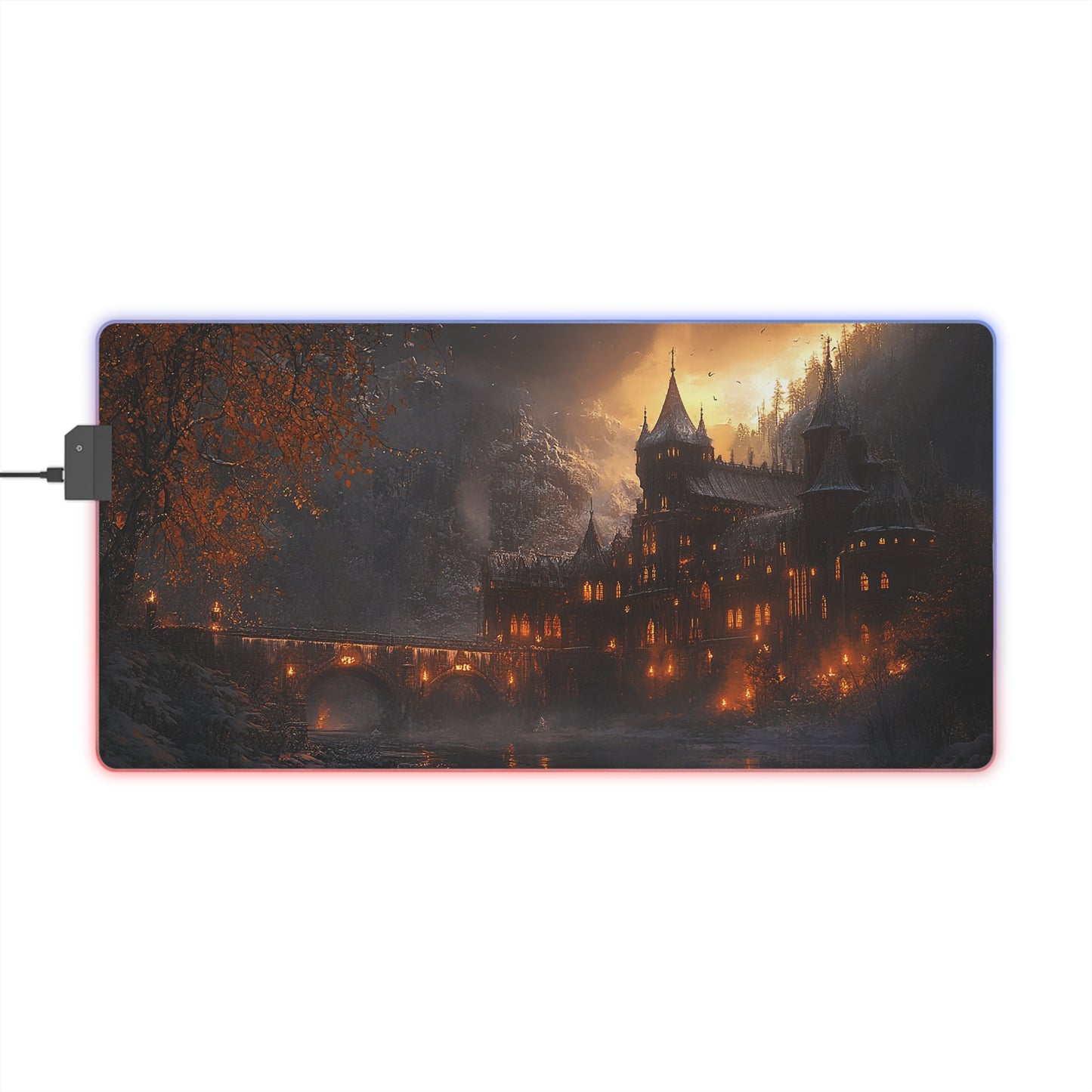 Mountain Winter Palace Hideaway LED Gaming Mouse Pad
