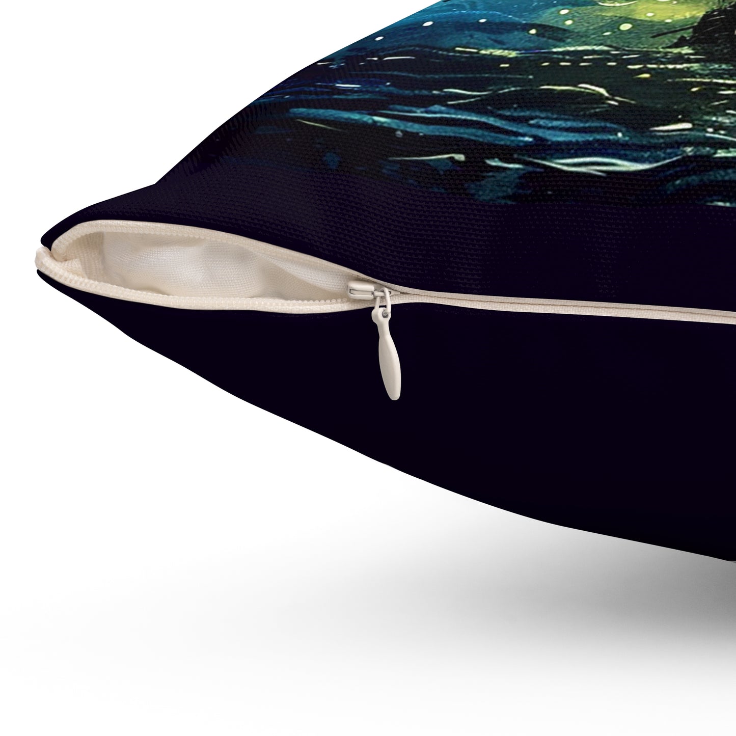 Starry Sky Lost Pirate Ship Square Polyester Square Pillow