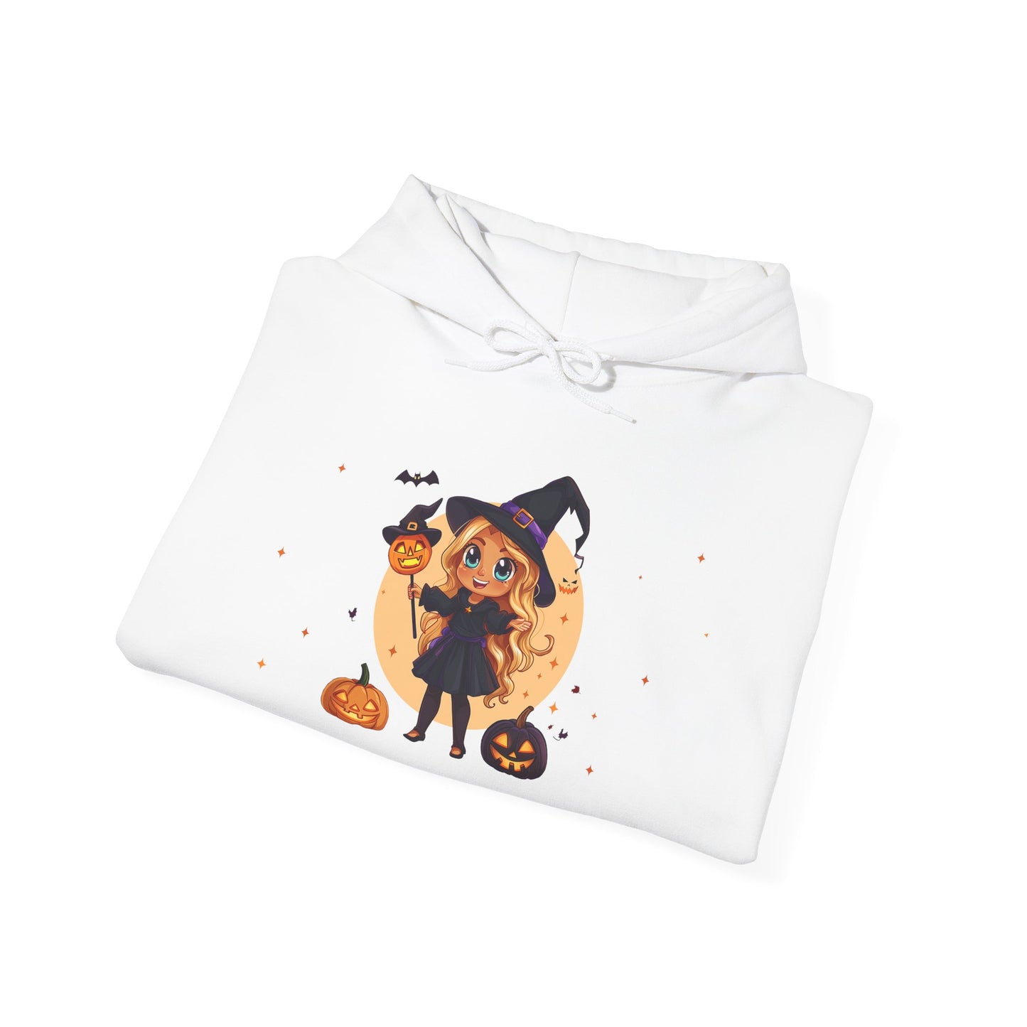 Cute Halloween Magician Girl Unisex Heavy Blend™ Hooded Sweatshirt