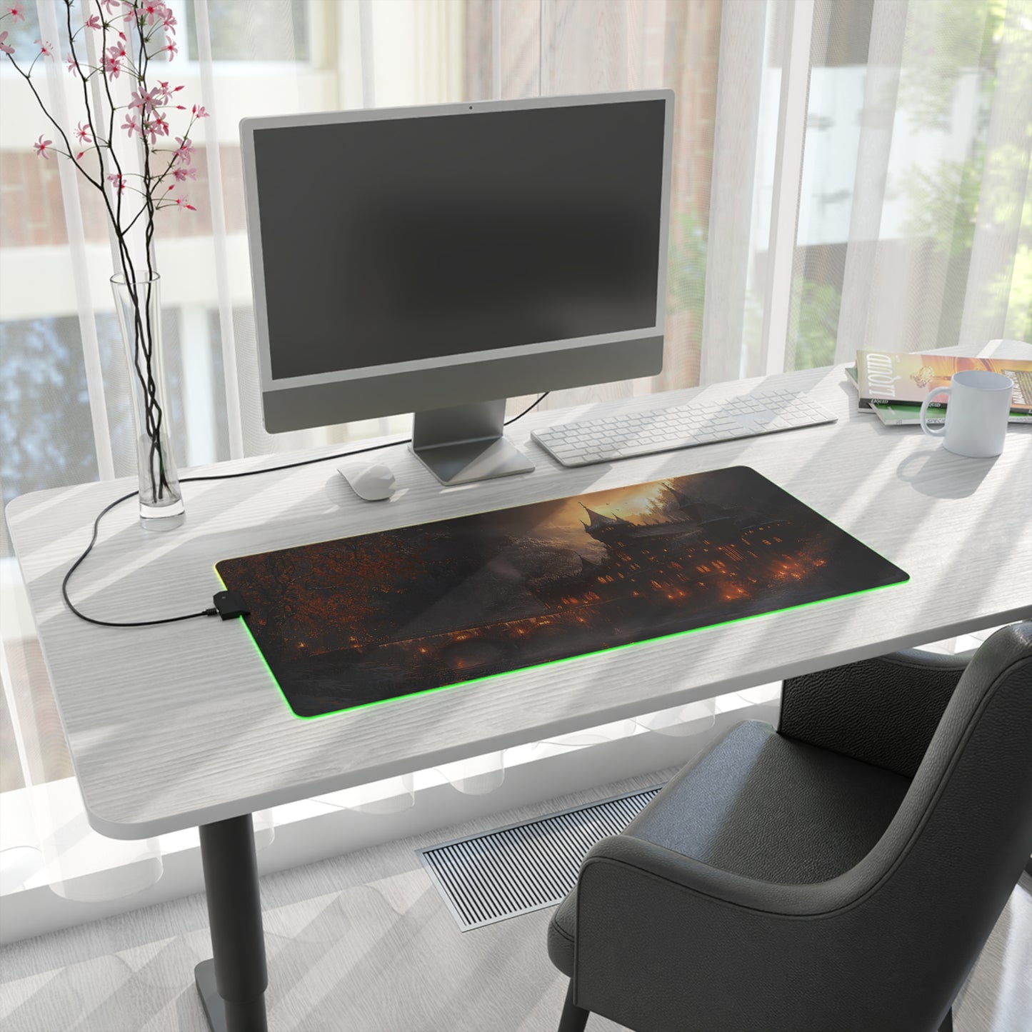 Mountain Winter Palace Hideaway LED Gaming Mouse Pad
