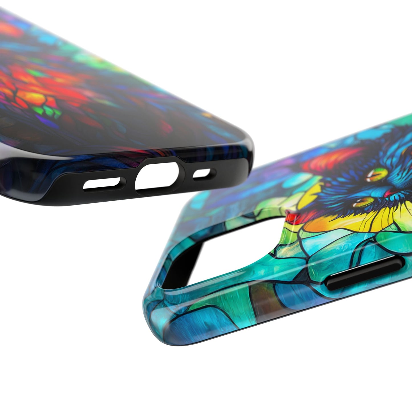 Stained Glass Cat Tough Phone Cases