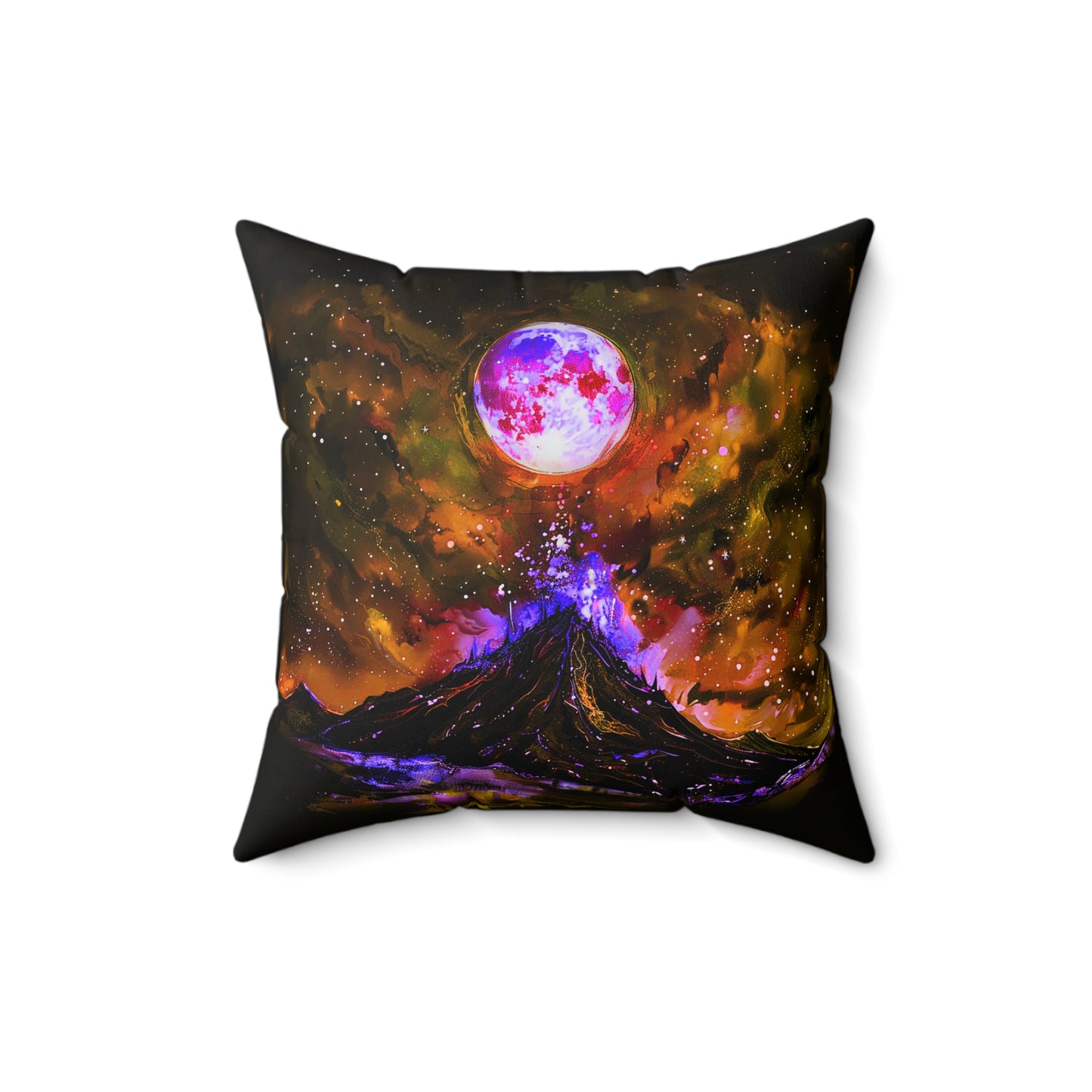 The Mystical Volcano Square Polyester Square Pillow