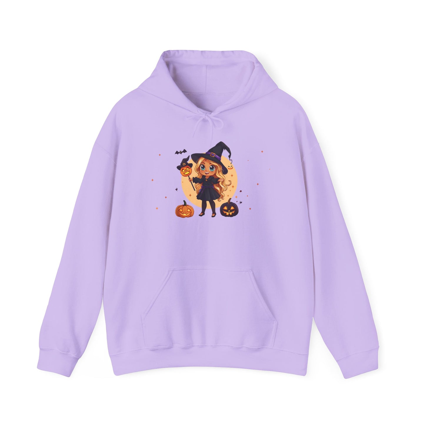 Cute Halloween Magician Girl Unisex Heavy Blend™ Hooded Sweatshirt