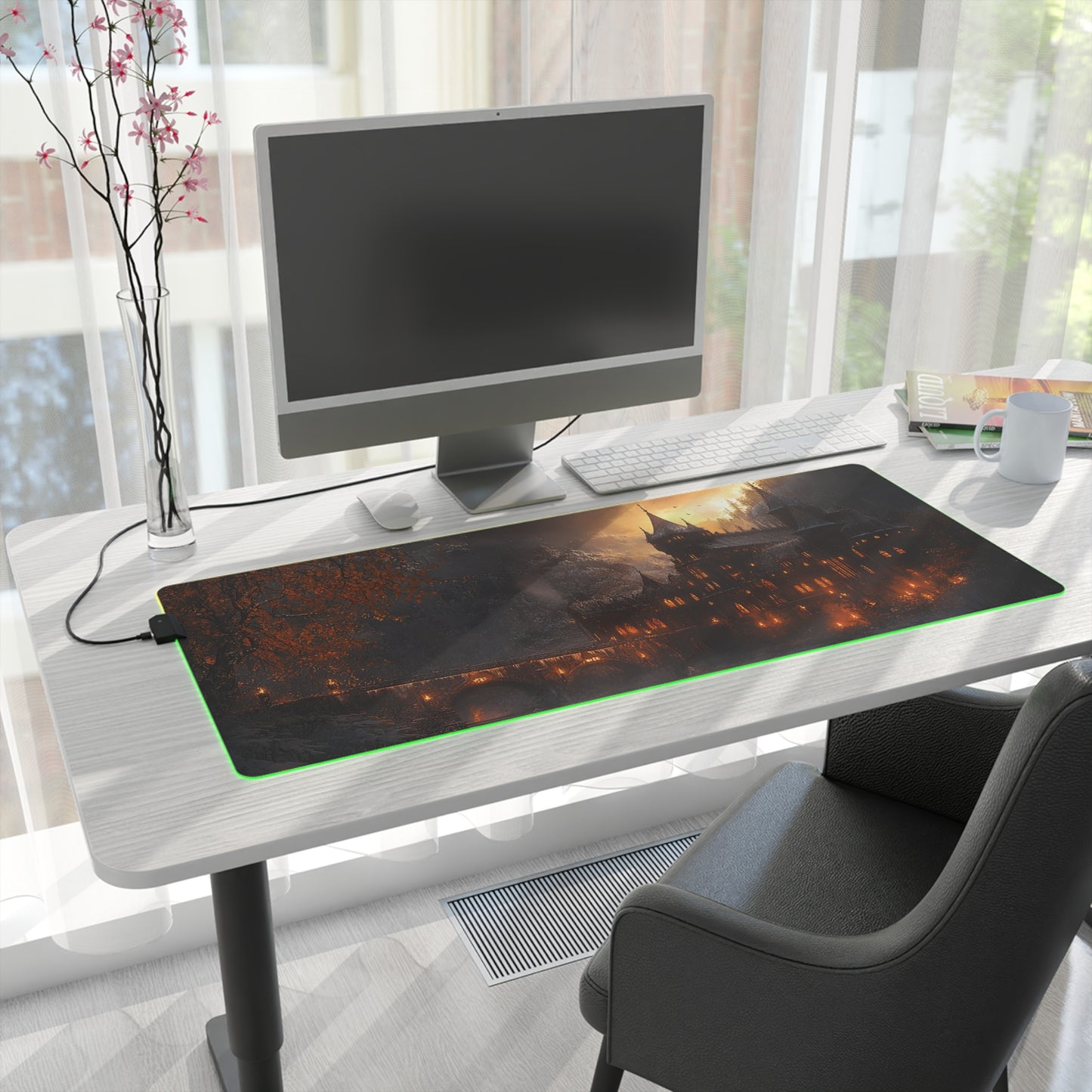 Mountain Winter Palace Hideaway LED Gaming Mouse Pad