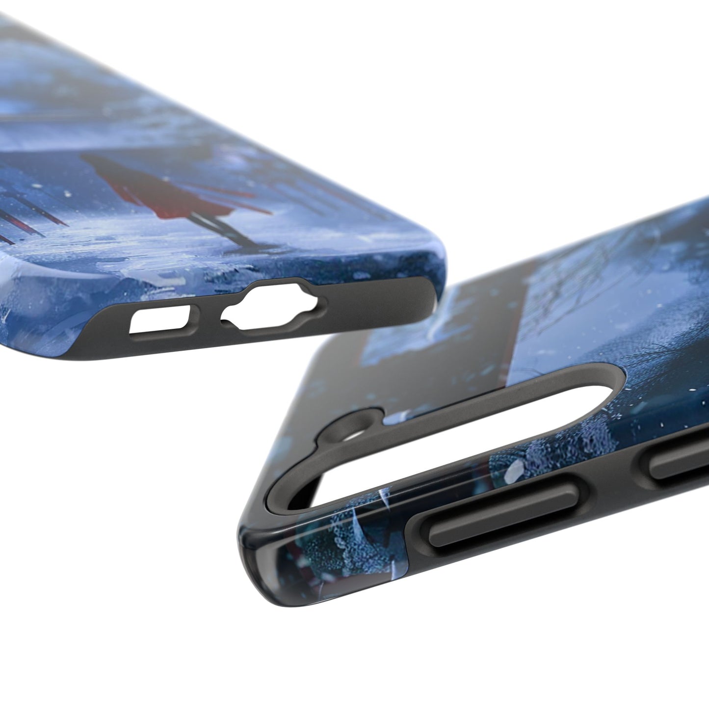 Japanese Snowy Shinto Shrine Girl Tough Phone Cases iPhone Android