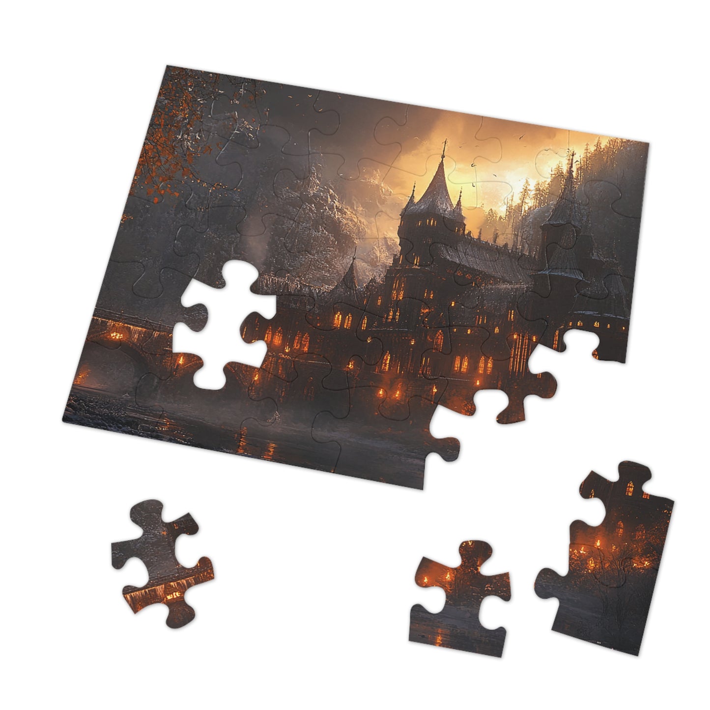 Mountain Winter Palace Hideaway Jigsaw Puzzle (30, 110, 252, 500,1000-Piece)