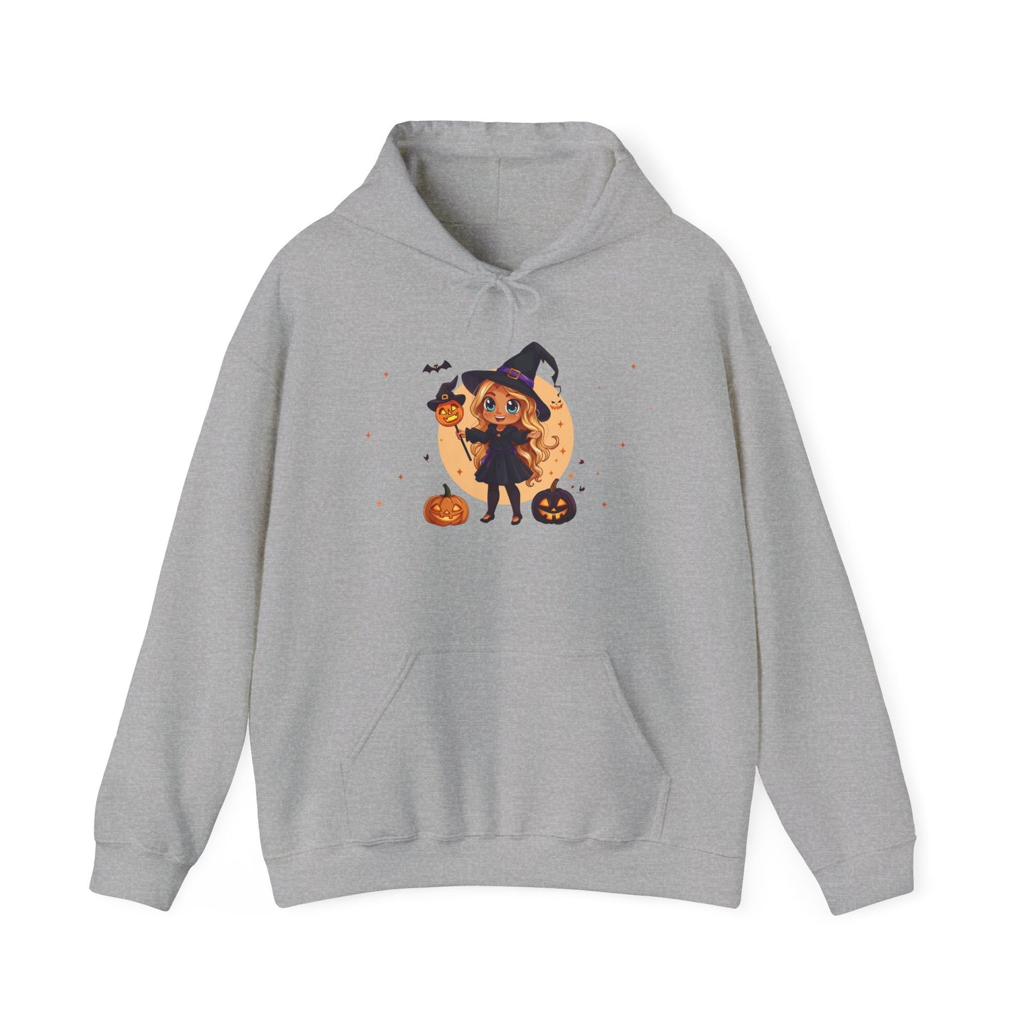 Cute Halloween Magician Girl Unisex Heavy Blend™ Hooded Sweatshirt