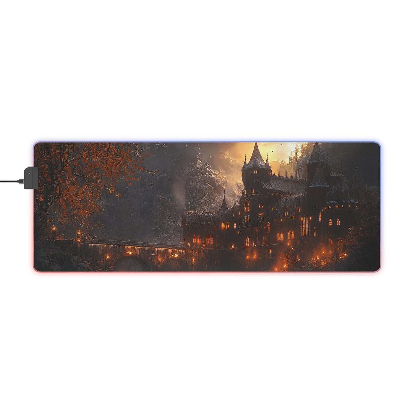 Mountain Winter Palace Hideaway LED Gaming Mouse Pad