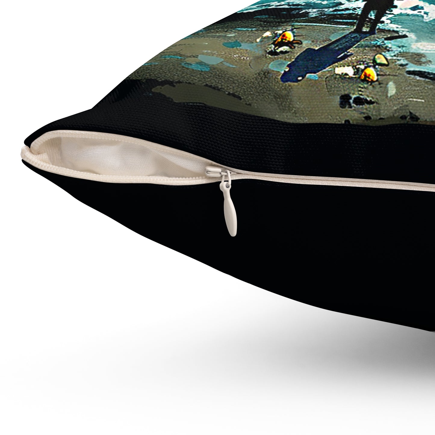 Faraway Warm Tropical Beach Polyester Square Pillow