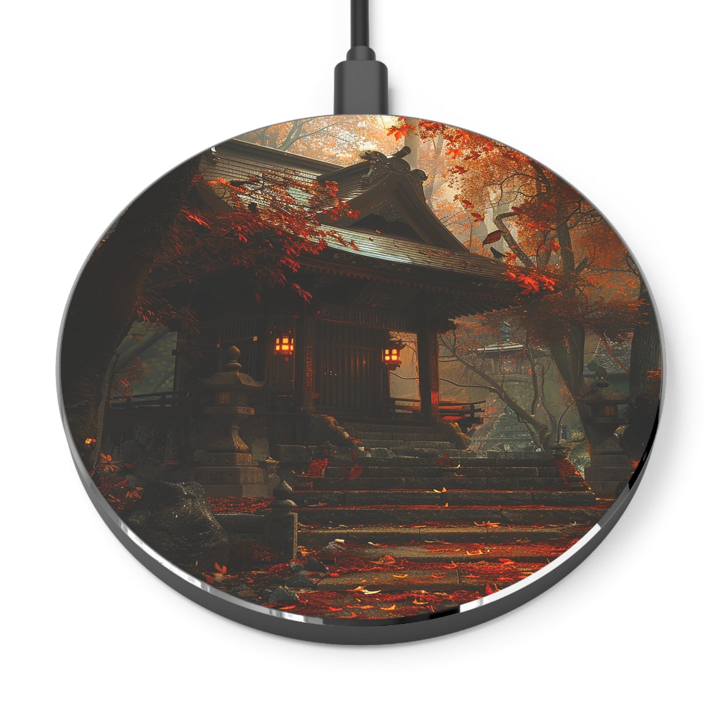Japanese Autumn Shinto Shrine Wireless Charger
