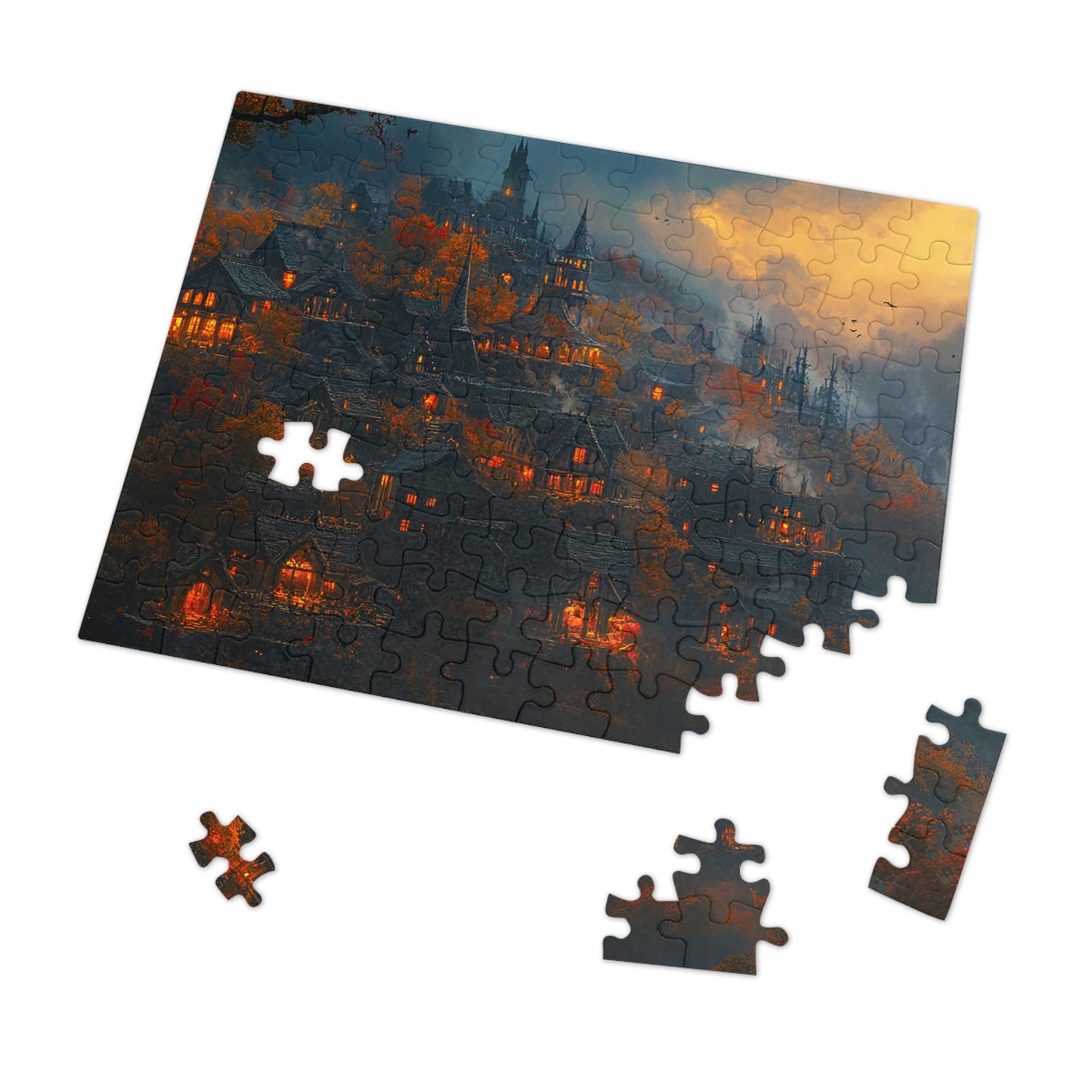 Autumn Fantasy Village Jigsaw Puzzle (30, 110, 252, 500,1000-Piece)
