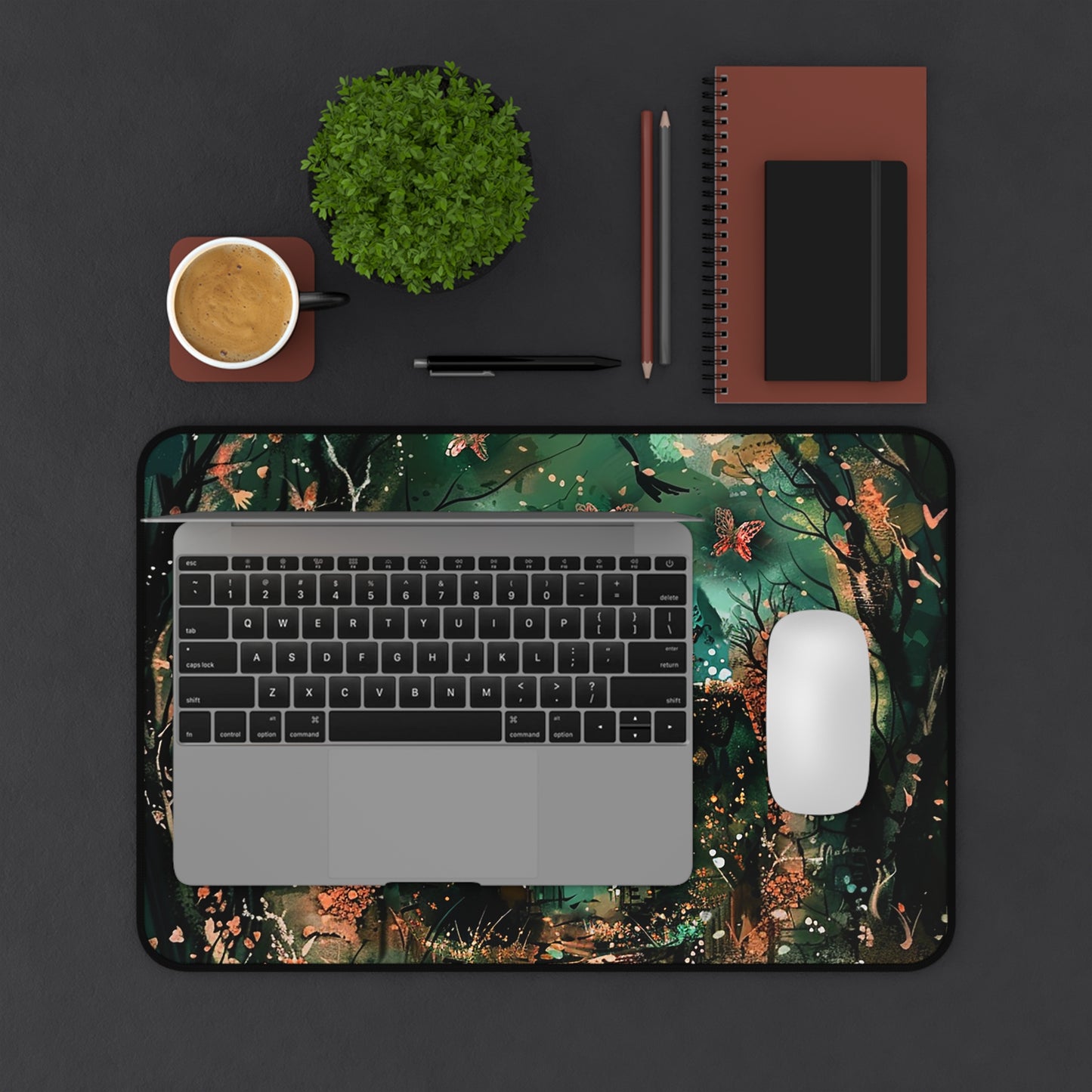 Lonely Ancient Fantasy Gate Desk Mat