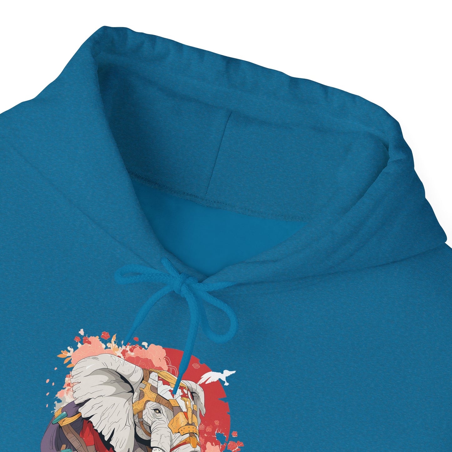 Steampunk Japanese Flowers Elephant Unisex Heavy Blend™ Hooded Sweatshirt