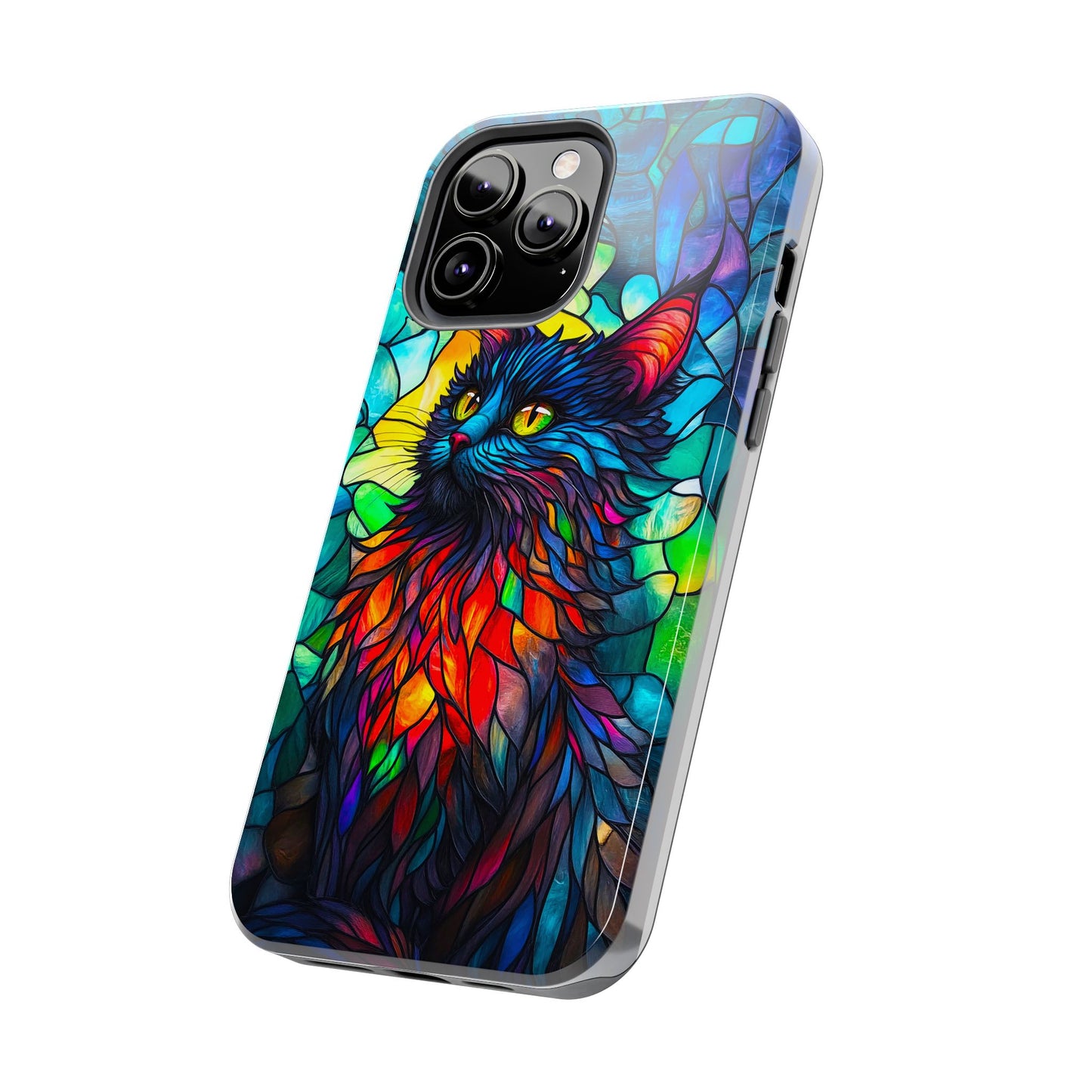 Stained Glass Cat Tough Phone Cases