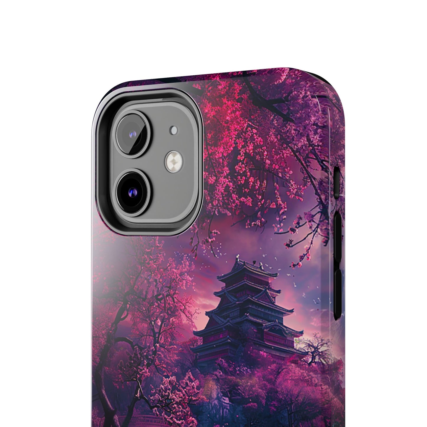 Japanese Cherry Blossum Castle Tough Phone Case iPhone Android