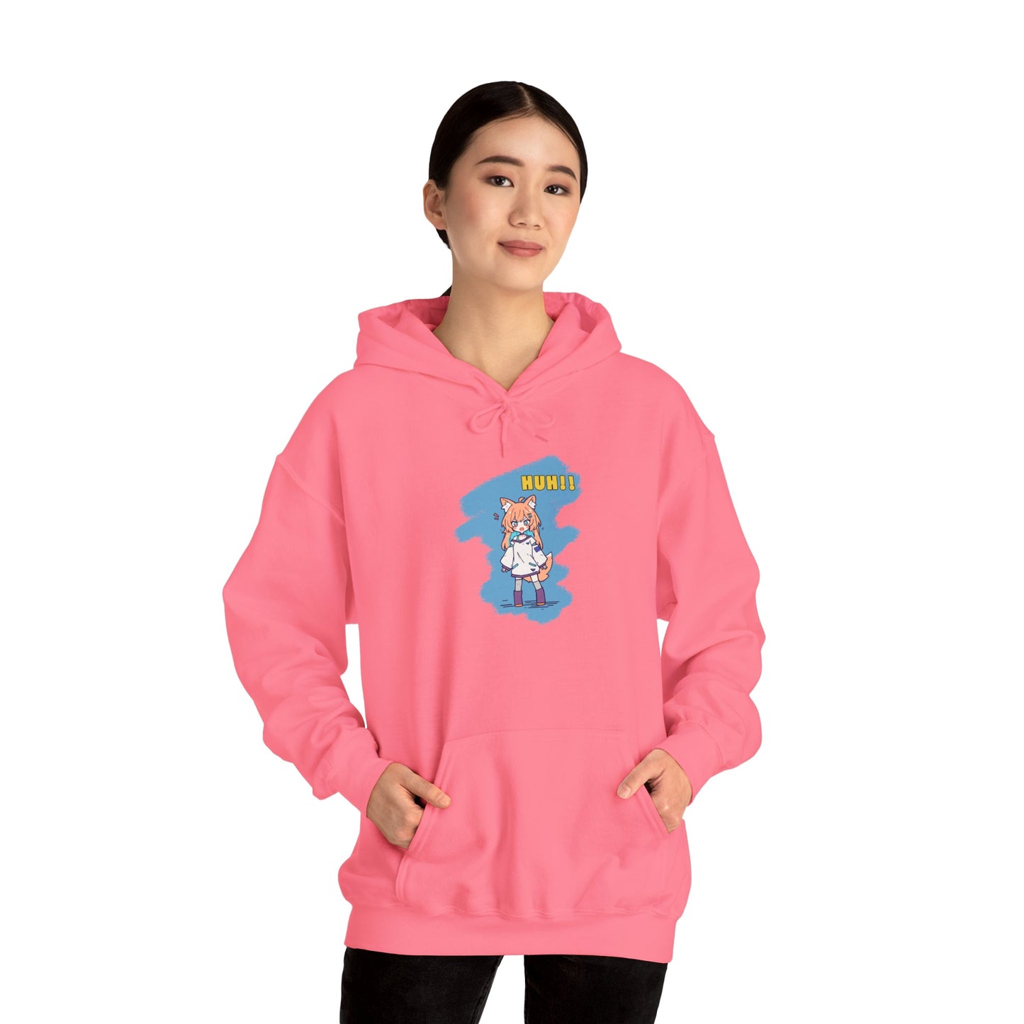 Sweet Fox Girl Huh!! Unisex - Heavy Blend™ Hooded Sweatshirt - Vibrant Anime Style - Cute and Funny Design