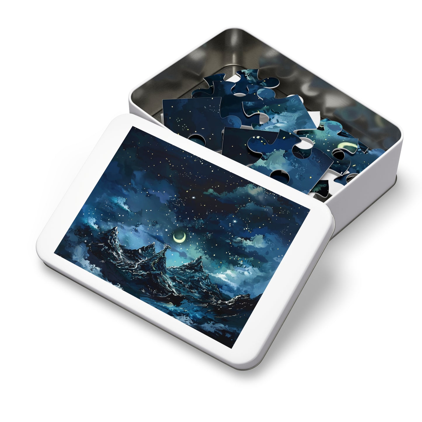 Fantasy Snowy Mountain Dragon Jigsaw Puzzle (30, 110, 252, 500,1000-Piece)