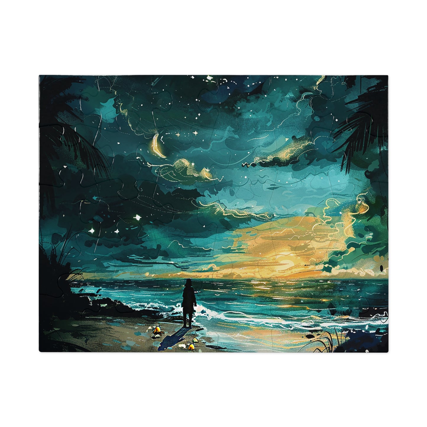Faraway Warm Tropical Beach Jigsaw Puzzle (30, 110, 252, 500,1000-Piece)