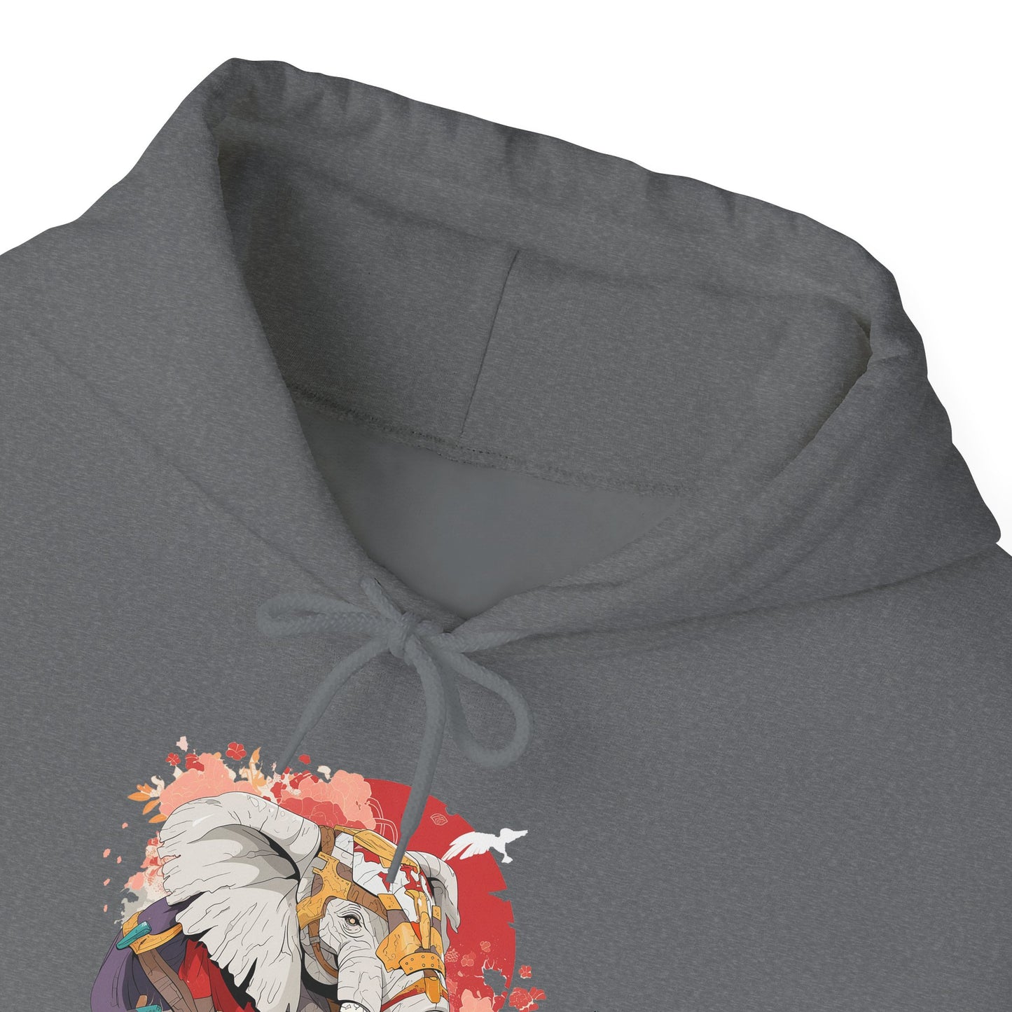Steampunk Japanese Flowers Elephant Unisex Heavy Blend™ Hooded Sweatshirt