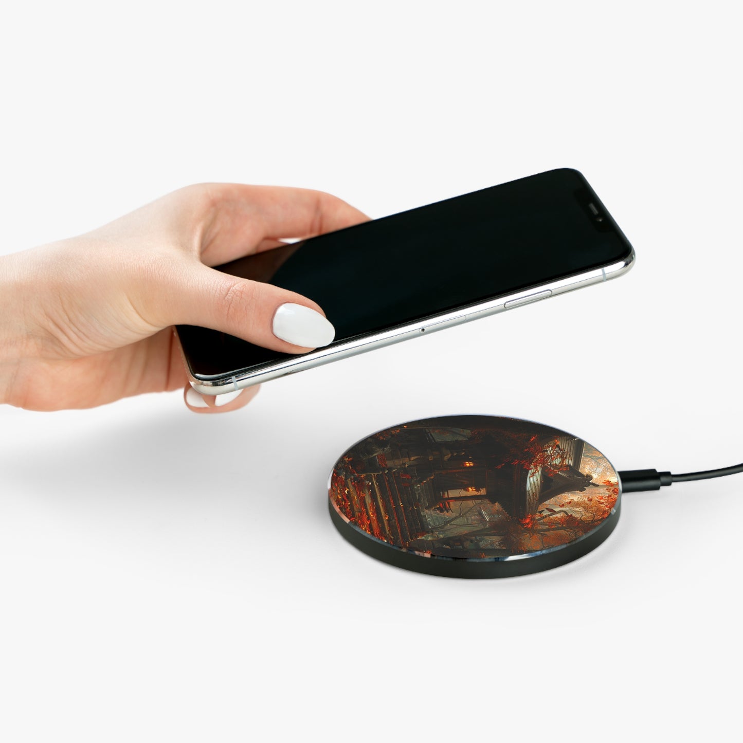 Japanese Autumn Shinto Shrine Wireless Charger